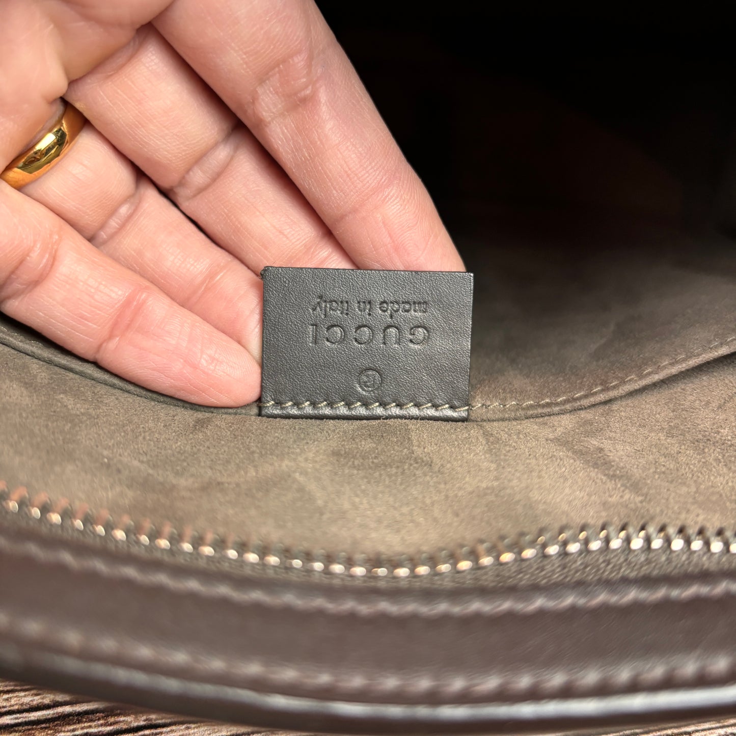 Gucci GG Supreme Monogram Web Cosmetic Case