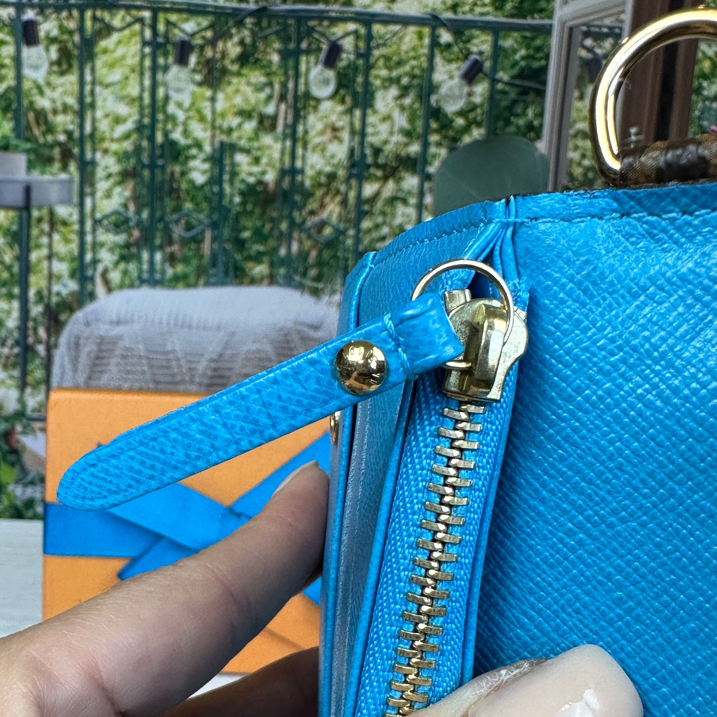 Louis Vuitton Rare Turquoise Blue Monogram Insolite Wallet