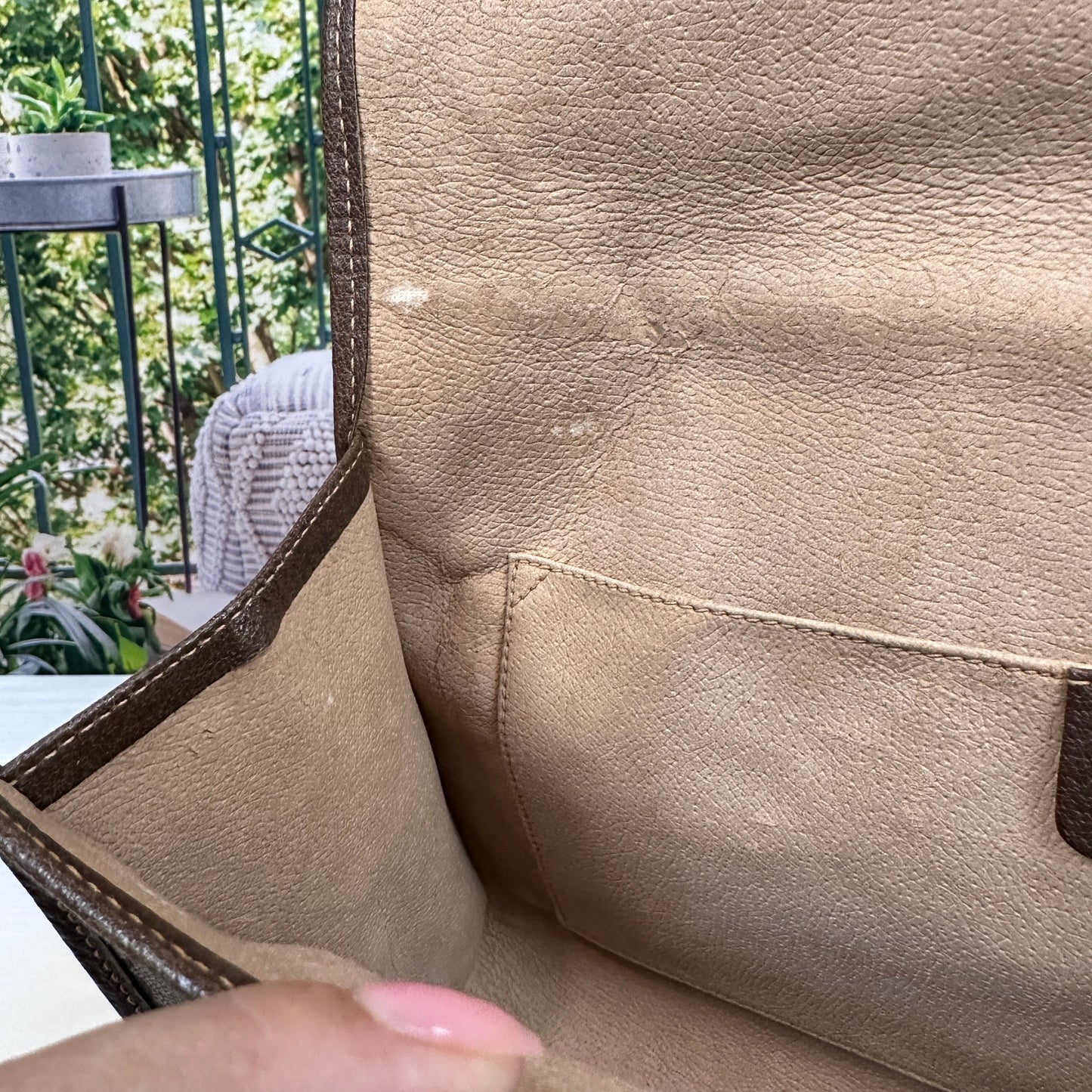Gucci Brown GG Supreme Web Clutch Bag