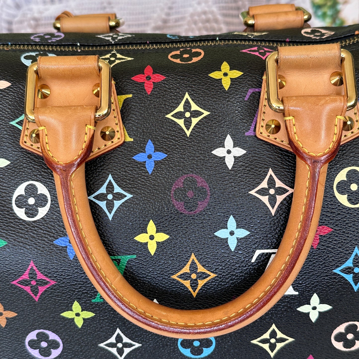 Louis Vuitton Murakami Black Multicolor Speedy 30