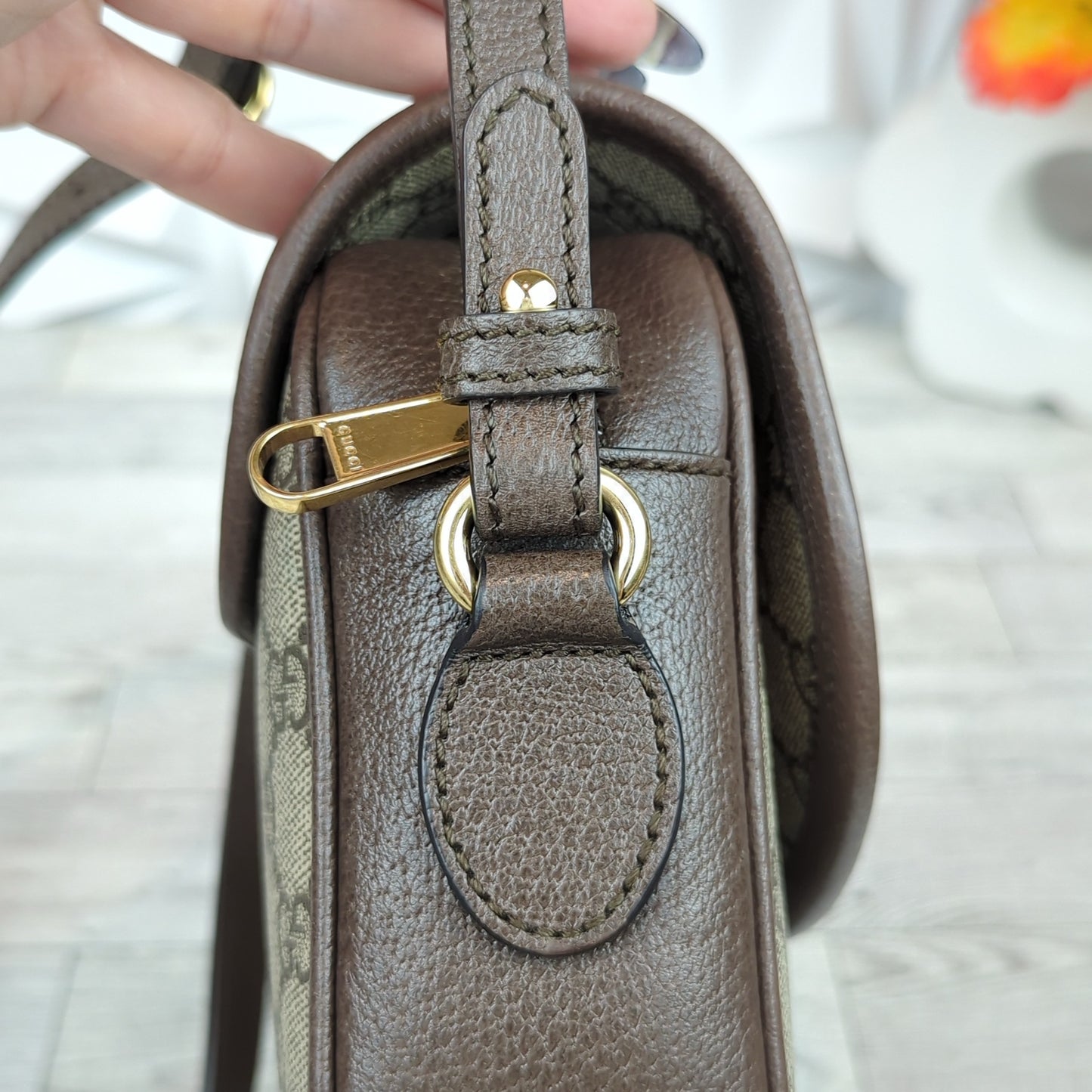 Gucci Embossed Initials Ophidia Shoulder Bag