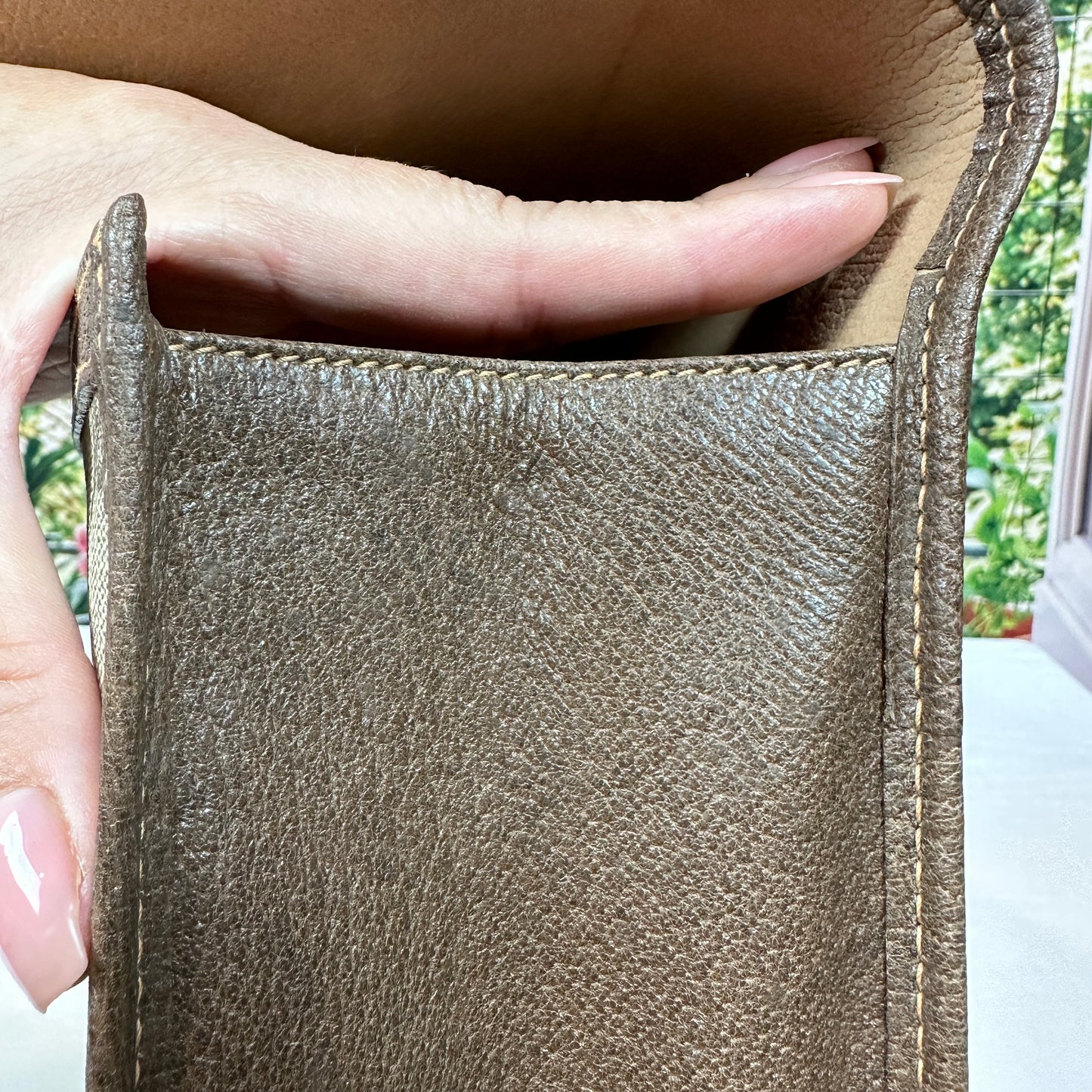 Gucci Brown GG Supreme Web Clutch Bag