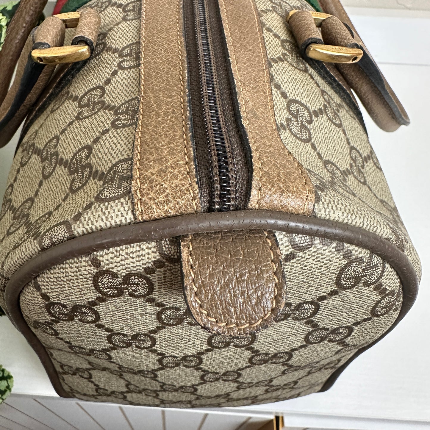 Gucci Vintage Supreme Sherry Boston Bag