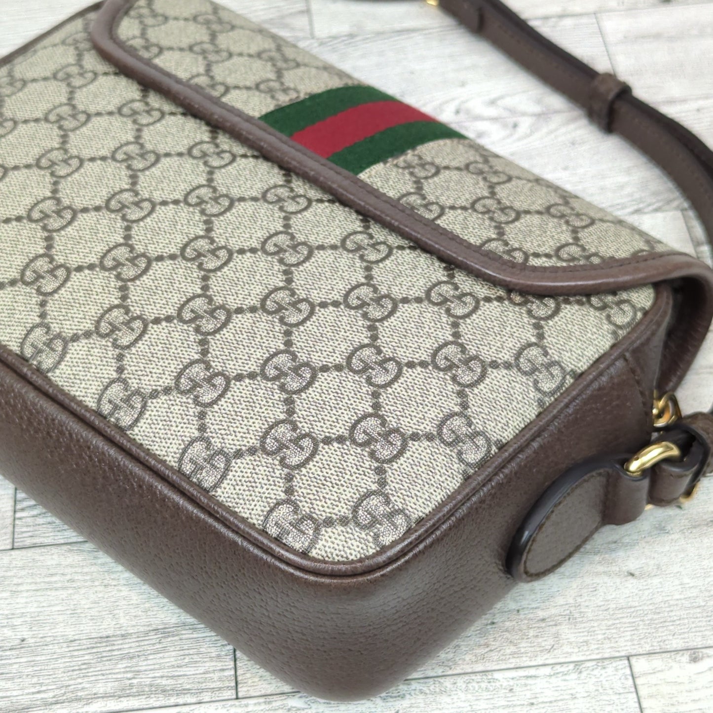 Gucci Embossed Initials Ophidia Shoulder Bag