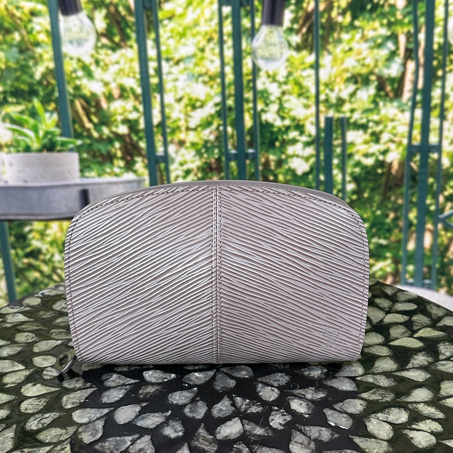 Louis Vuitton Lilac Epi Leather Demi-Lune Zip Wallet