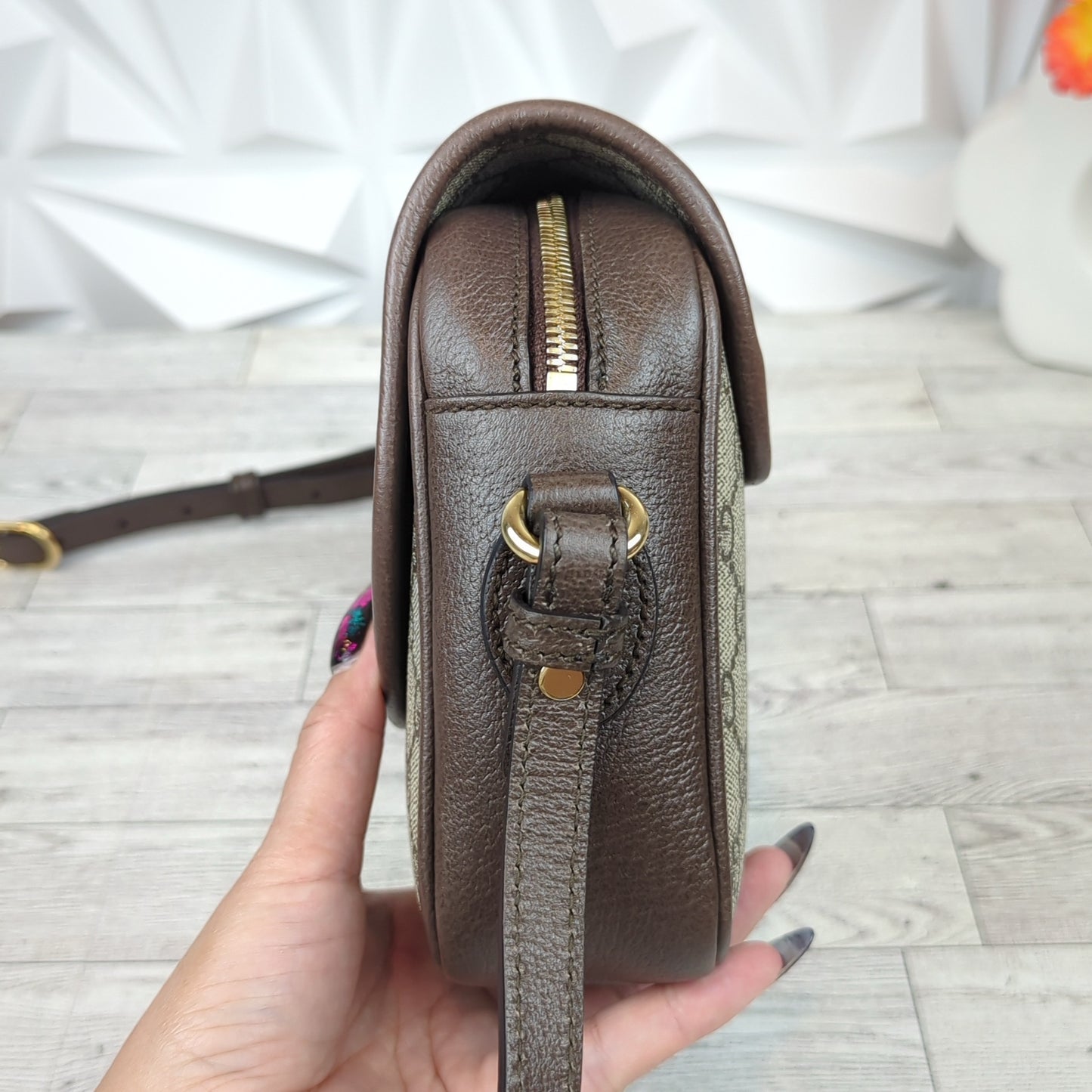 Gucci Embossed Initials Ophidia Shoulder Bag