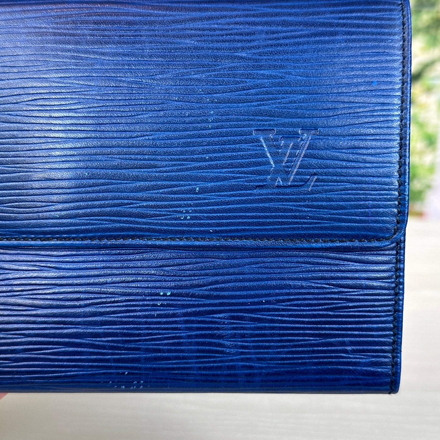 Louis Vuitton Blue Epi Porte Tresor International Wallet