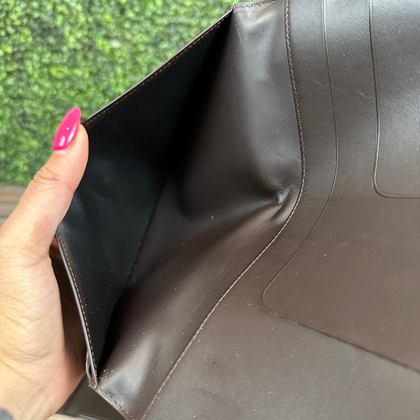 Louis Vuitton Monogram Glace Portefeuille Double Wallet in Cafe