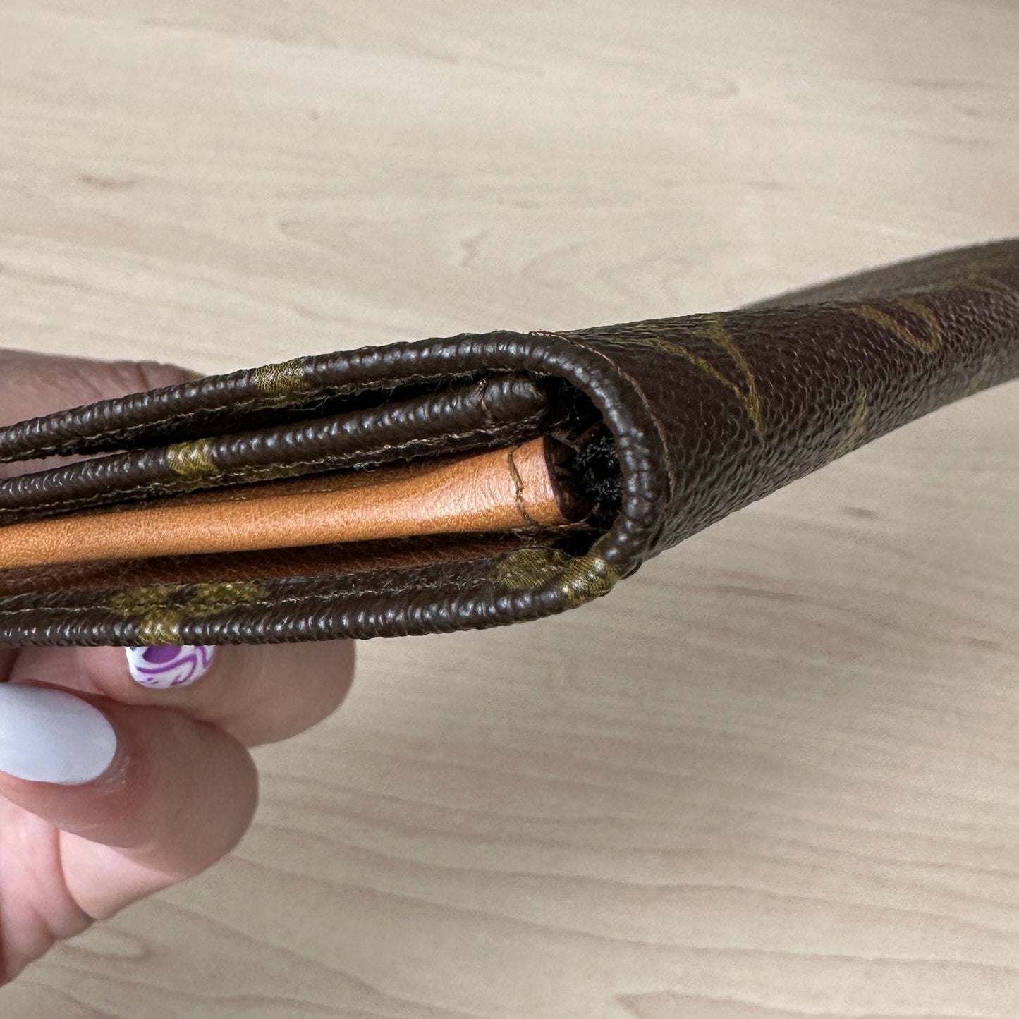 Louis Vuitton Vintage Envelope Flap Wallet Monogram Canvas