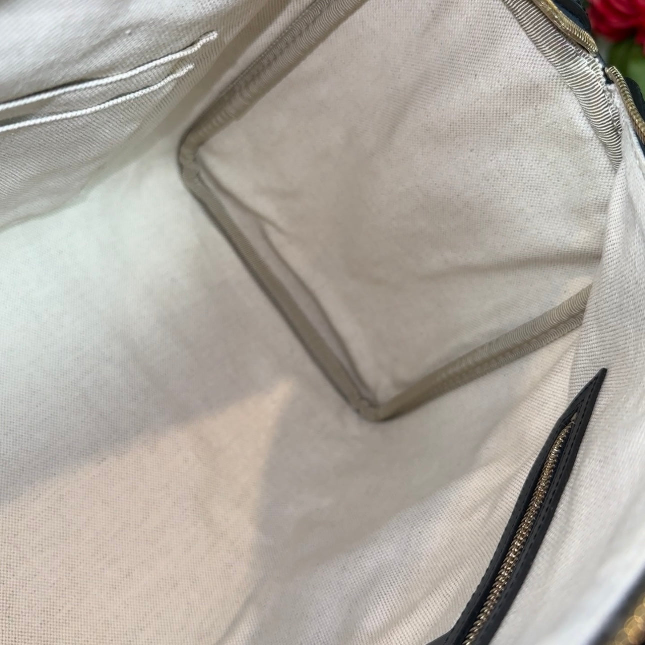 Gucci Vintage Web Medium Boston Bag in Navy Blue