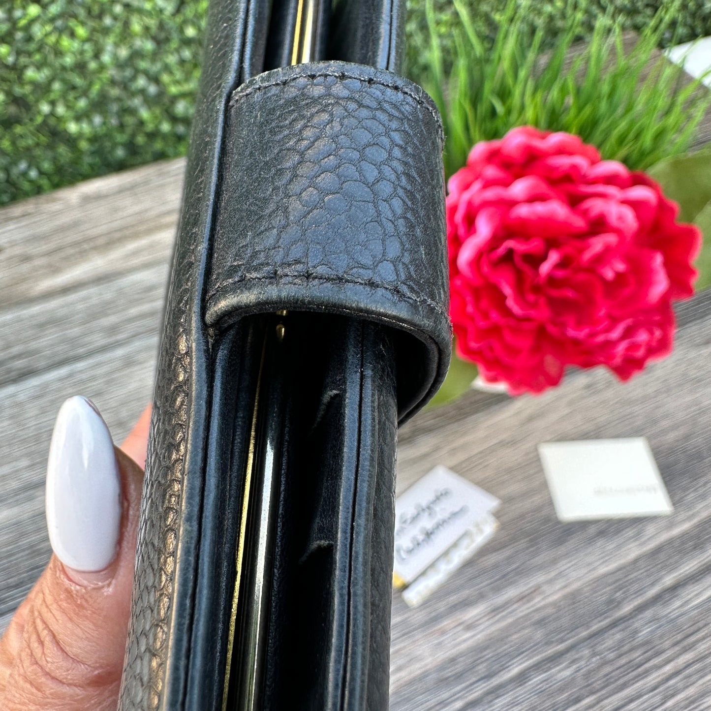 Chanel Black Caviar Leather Vintage Timeless CC French Wallet