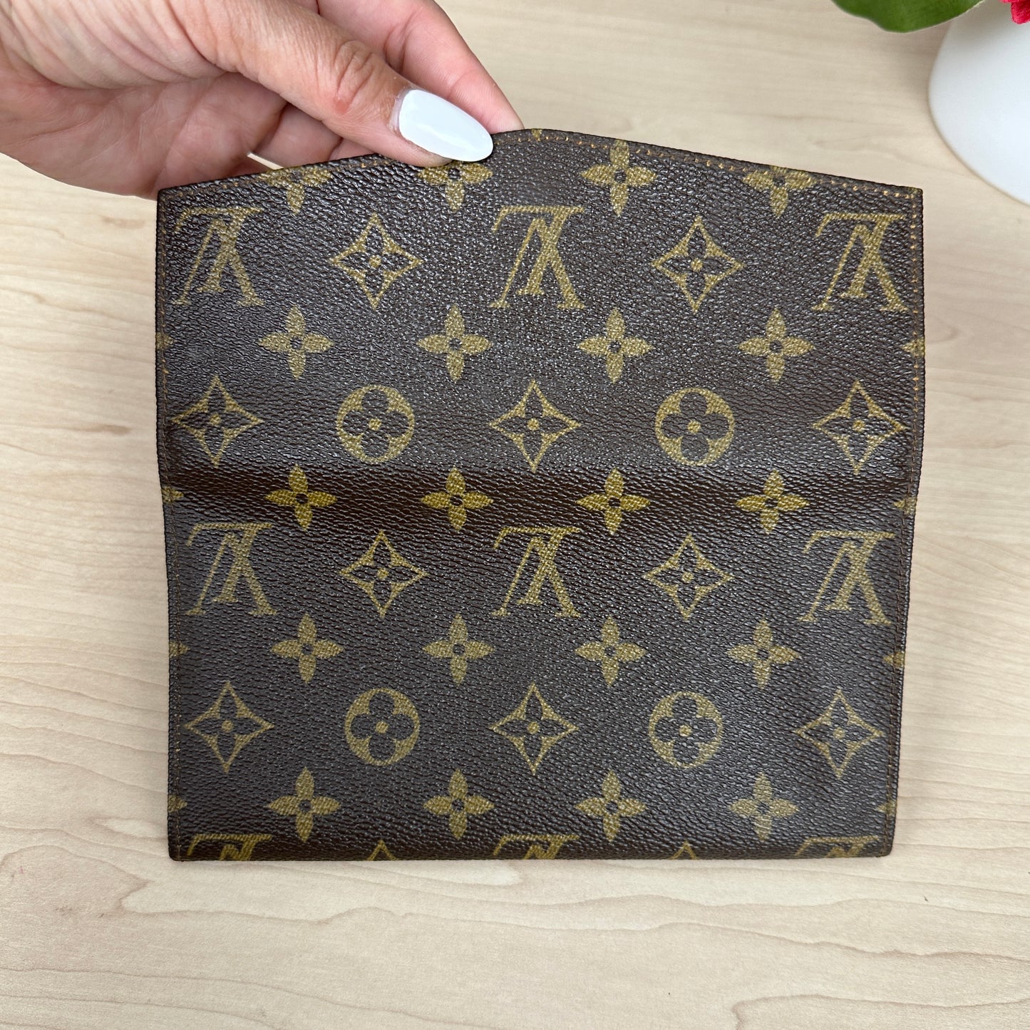 Louis Vuitton Vintage Envelope Flap Wallet Monogram Canvas