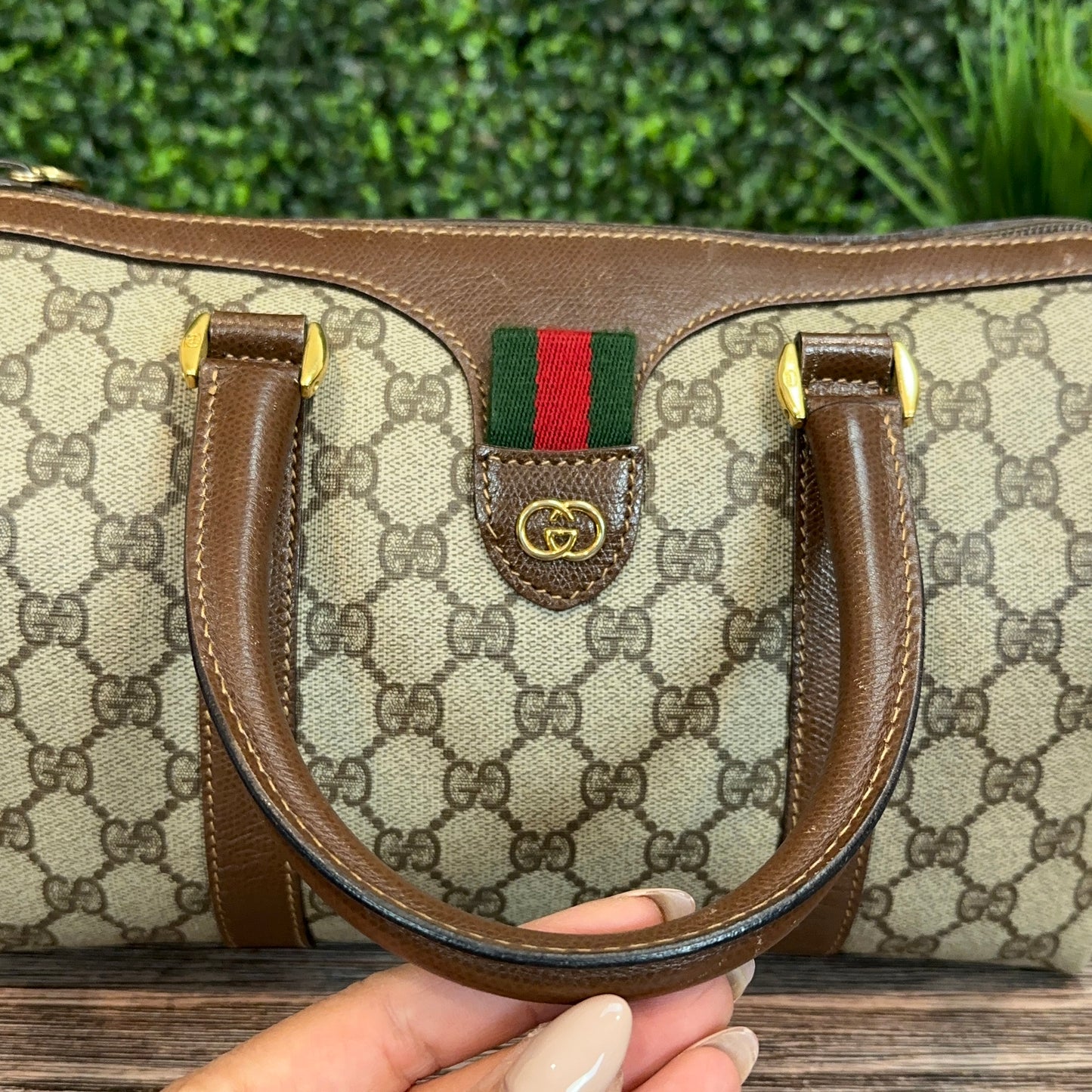 Gucci Vintage Sherry Line Boston Bag