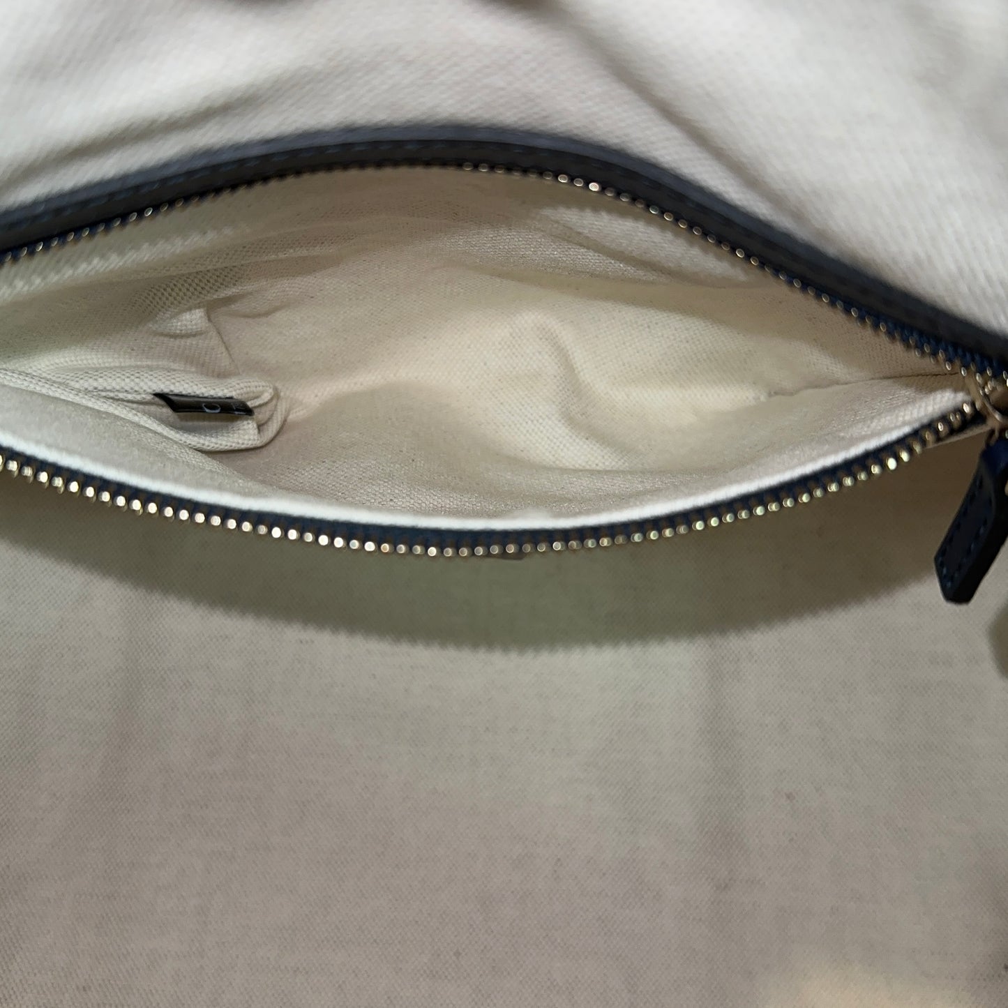 Gucci Vintage Web Medium Boston Bag in Navy Blue