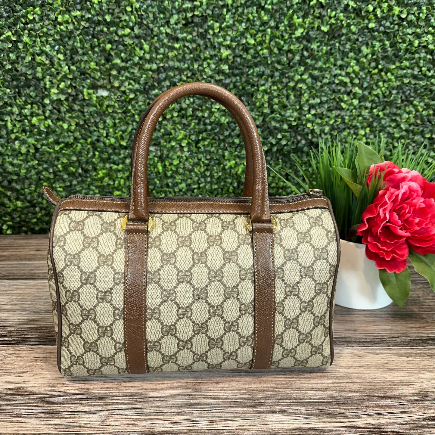 Gucci Vintage Sherry Line Boston Bag