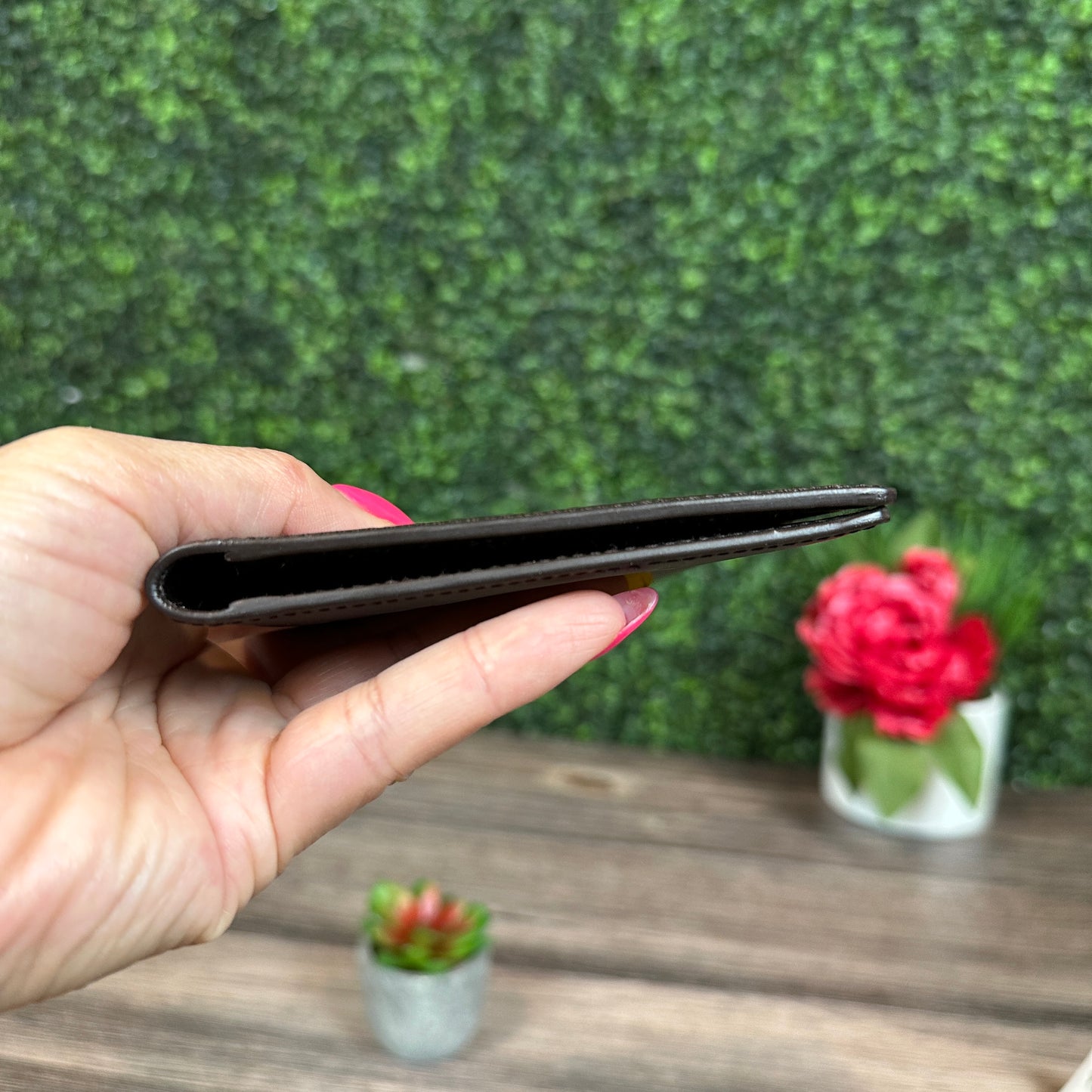 Louis Vuitton Monogram Glace Portefeuille Double Wallet in Cafe