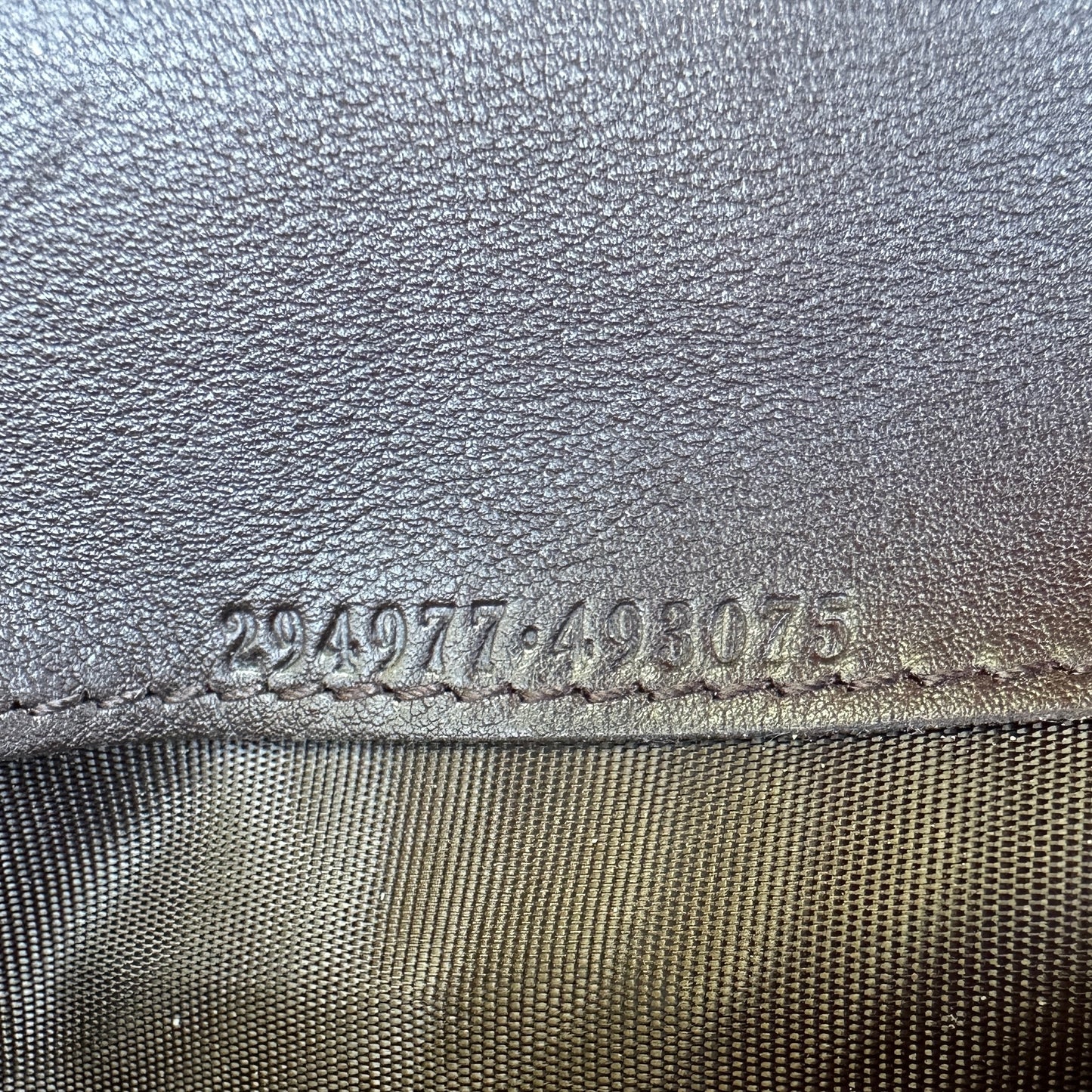 Gucci Coated Canvas Script Continental Wallet Dark Brown