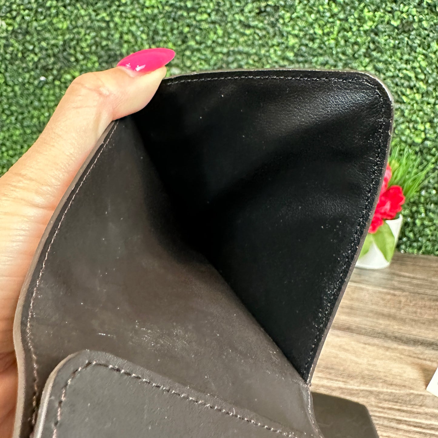 Louis Vuitton Monogram Glace Portefeuille Double Wallet in Cafe