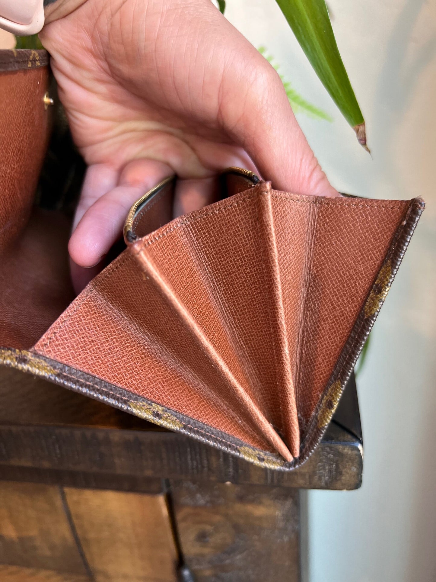 Vintage Envelope Flap Wallet Monogram