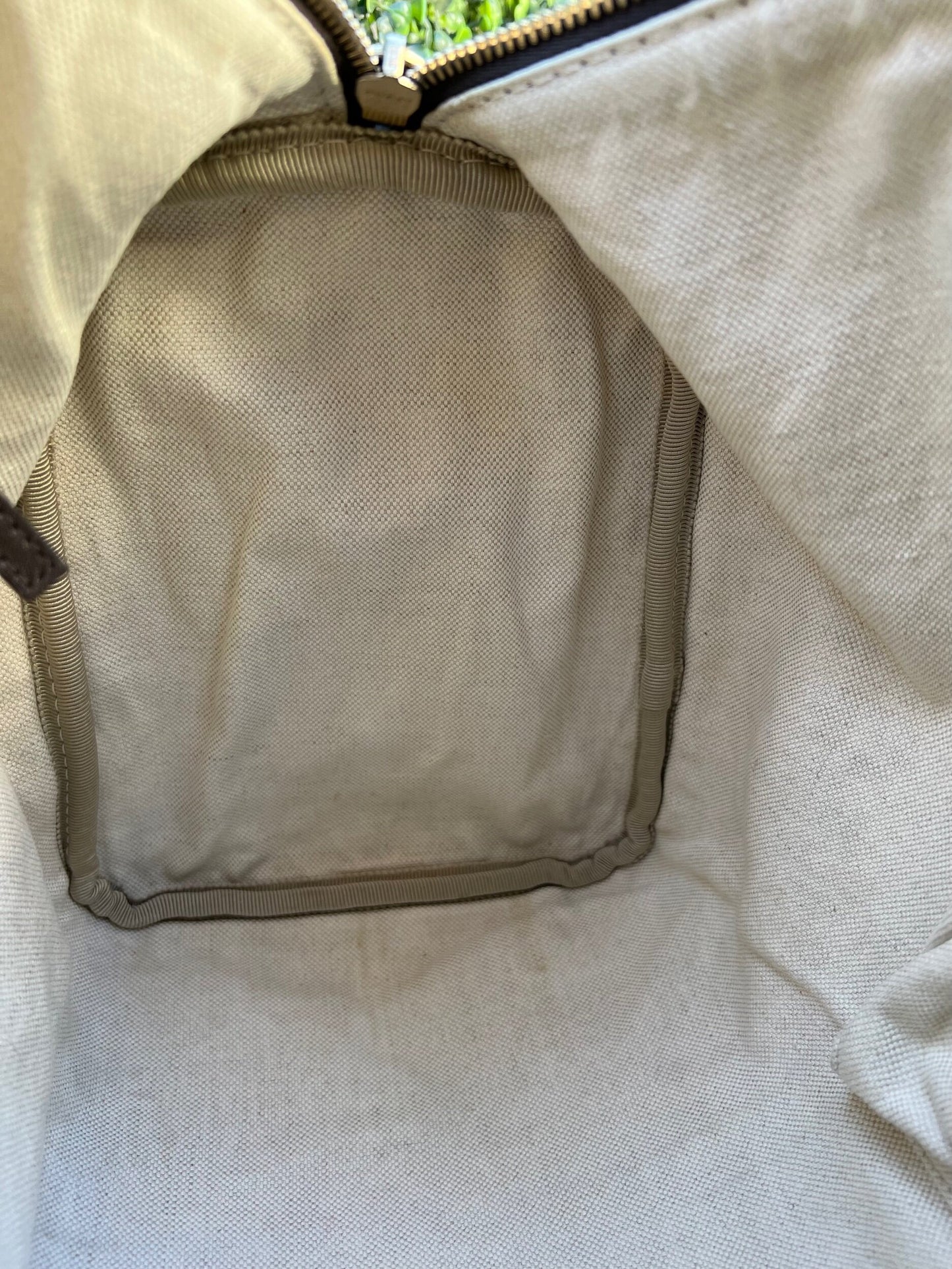 Authentic Preowned Vintage Dark Brown GG Boston Bag with Vintage Web