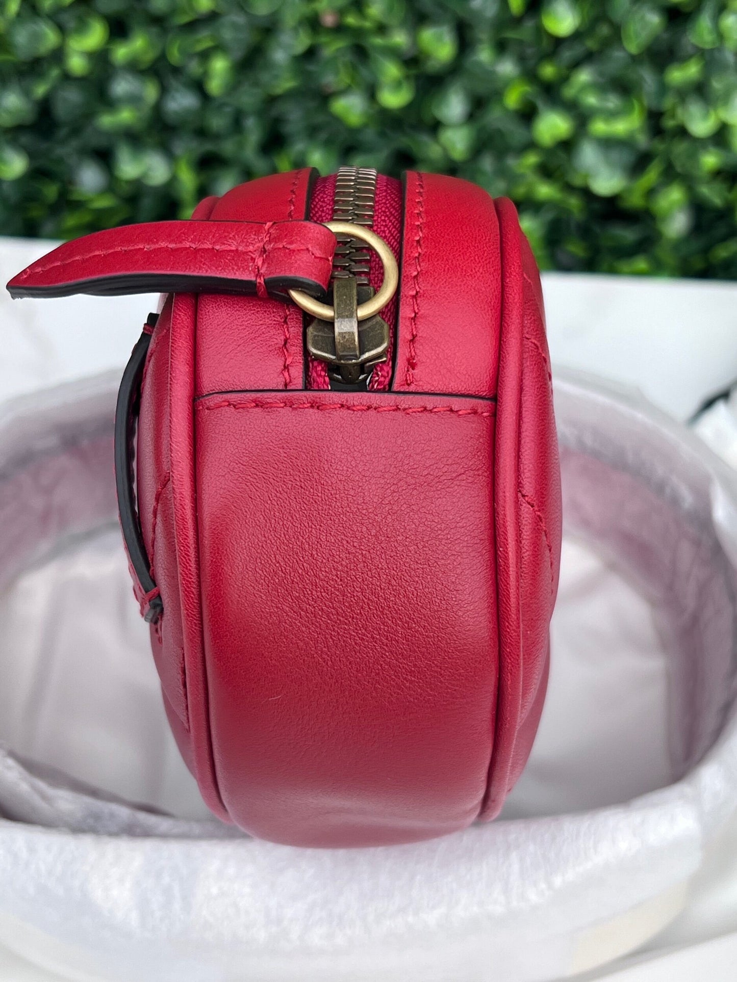 Calfskin Matelasse GG Marmont Belt Bag 85 34 Hibiscus Red