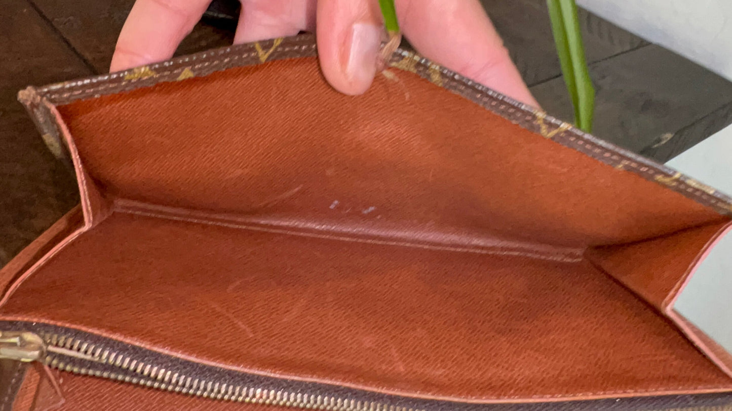 Vintage Envelope Flap Wallet Monogram