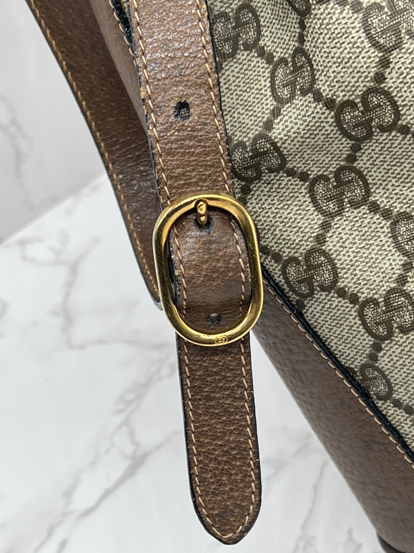 GG Vintage Ophidia Drawstring Bucket Bag