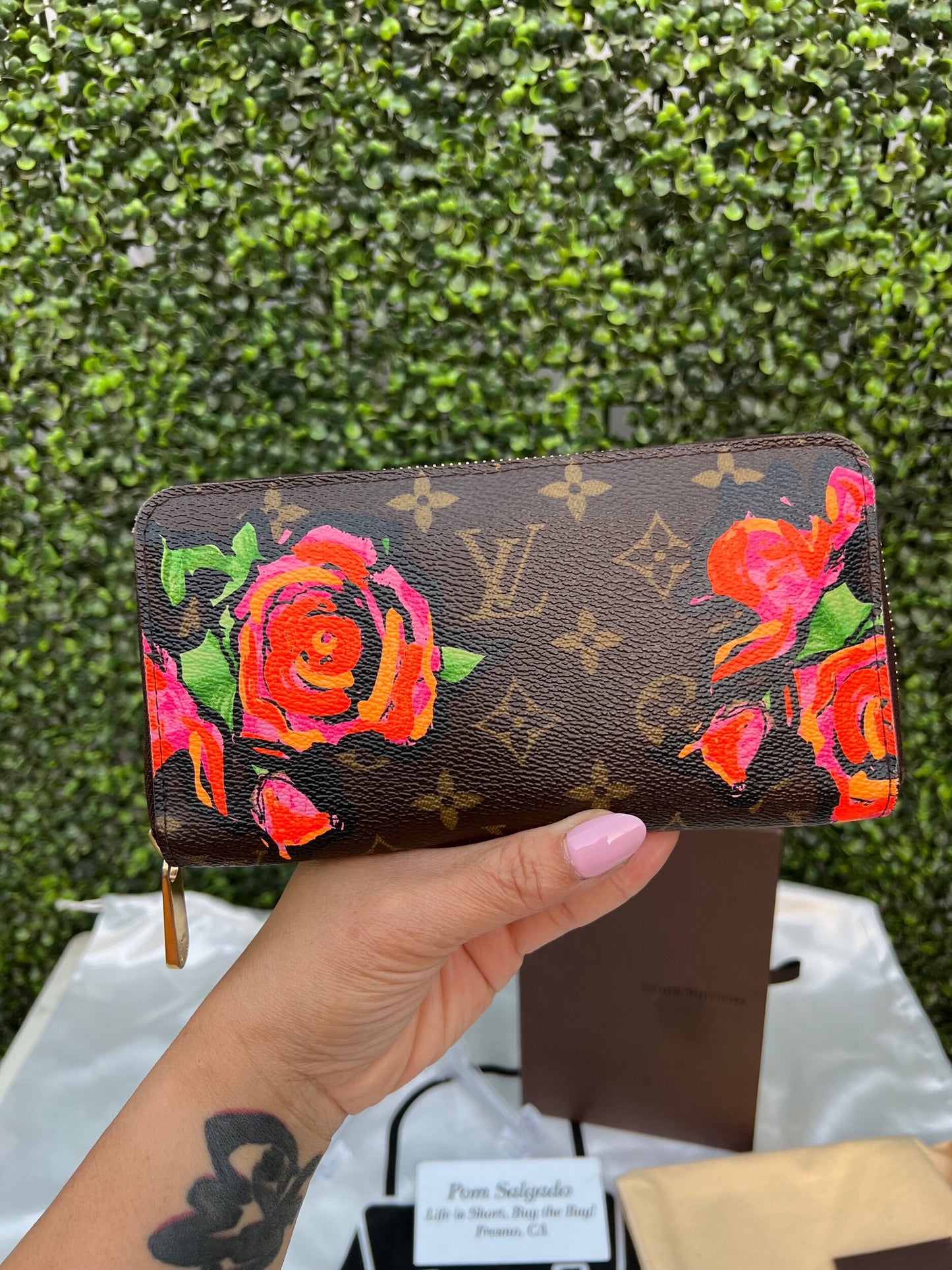 Authentic Preowned Louis Vuitton Limited Edition Stephen Sprouse Roses Zippy Wallet