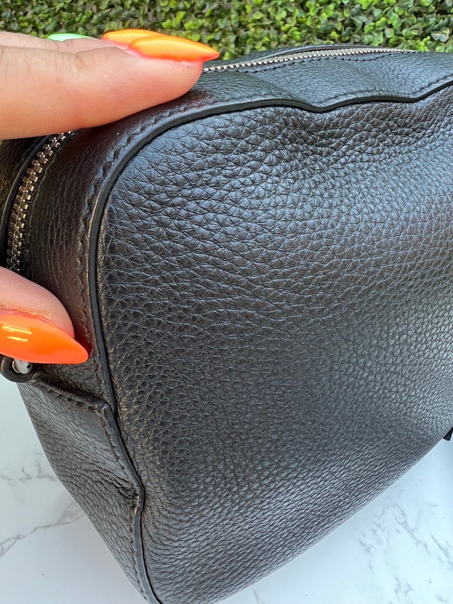 GG Black Pebbled Leather Studded Soho Disco Bag