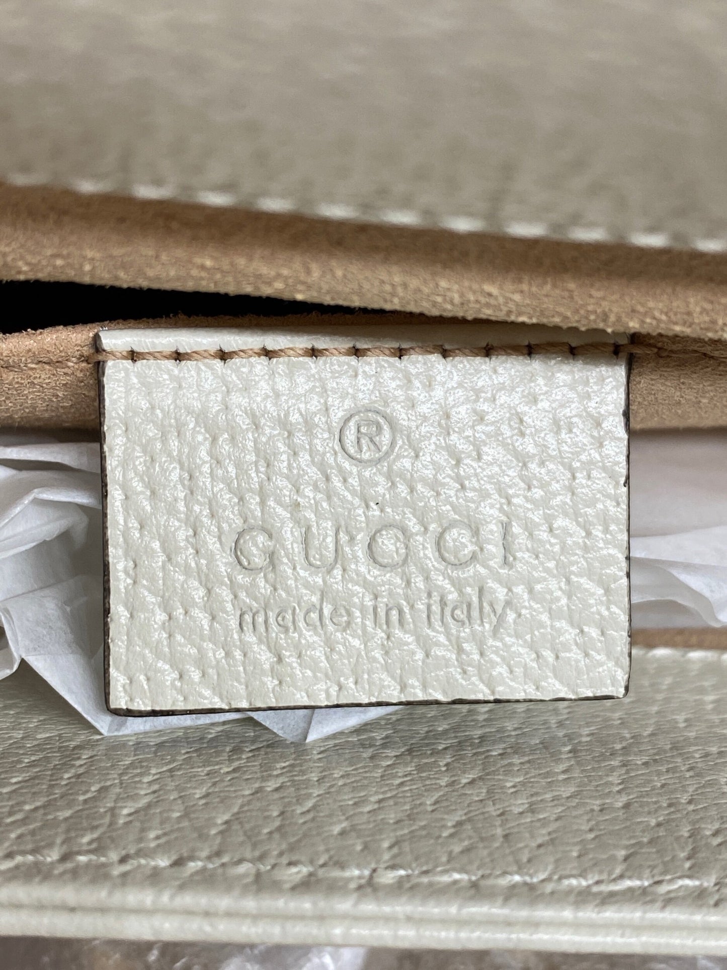 Gucci GG Flora Small Ophidia Chain Shoulder Bag White