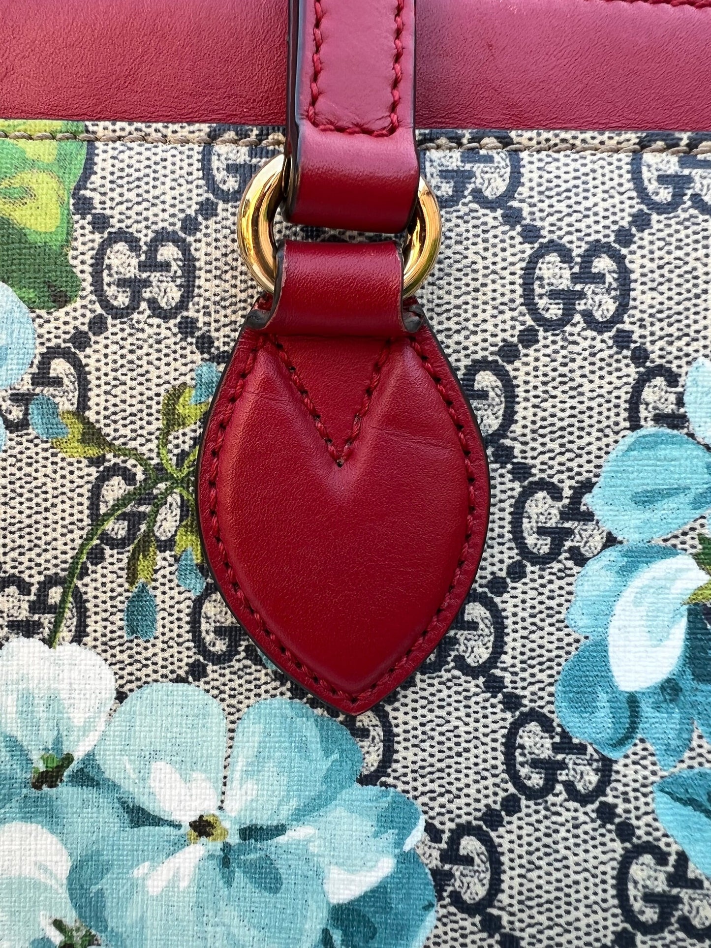 Authentic Preowned Gucci GG Supreme Coated Canvas Multicolor Blue Blooms Tote Bag
