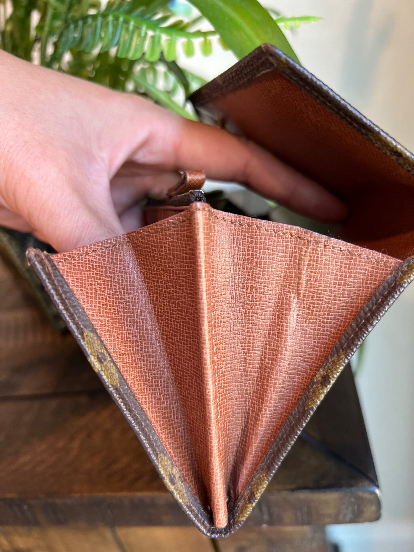 Vintage Envelope Flap Wallet Monogram