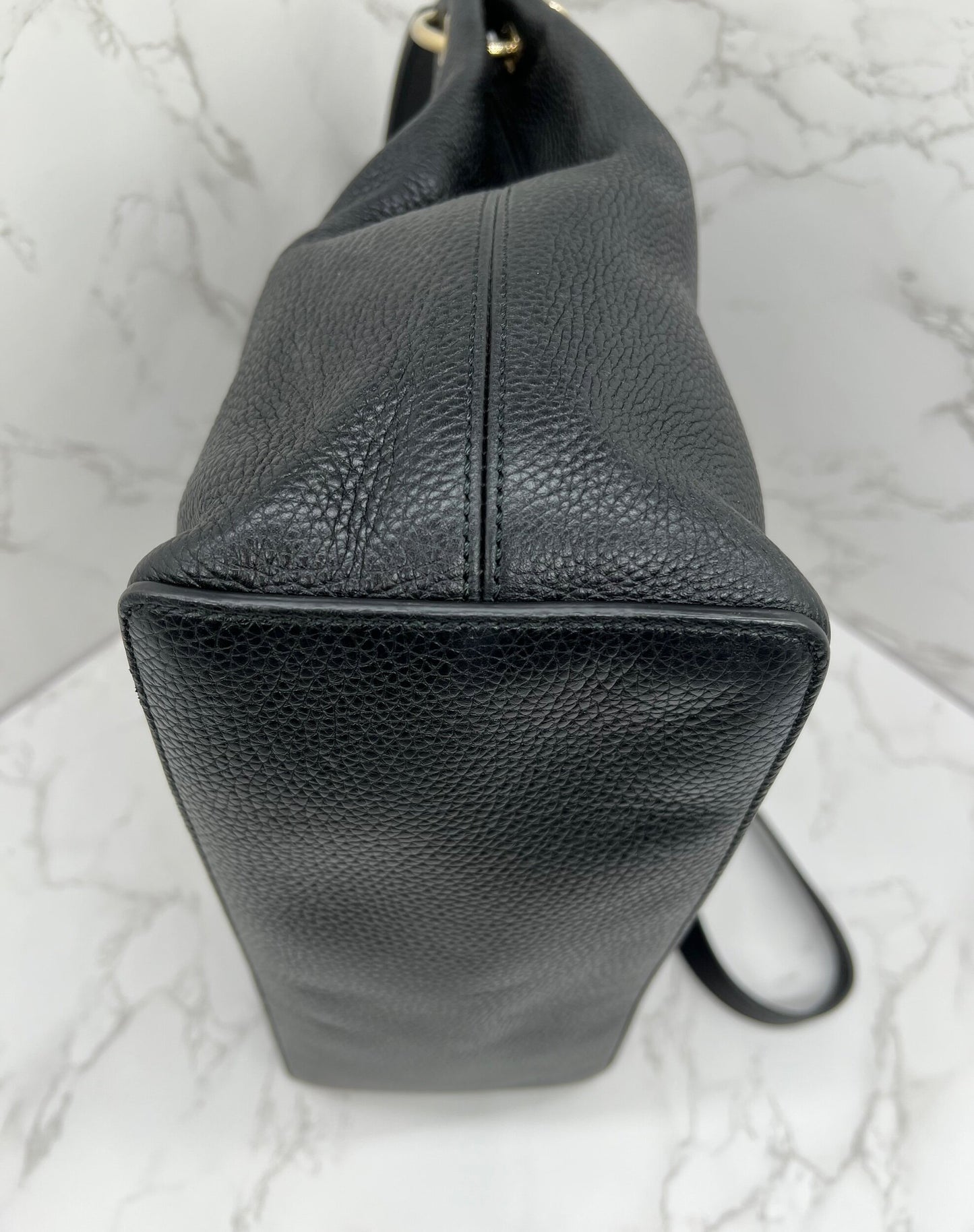 GG Pebbled Leather Soho Hobo Bag Red