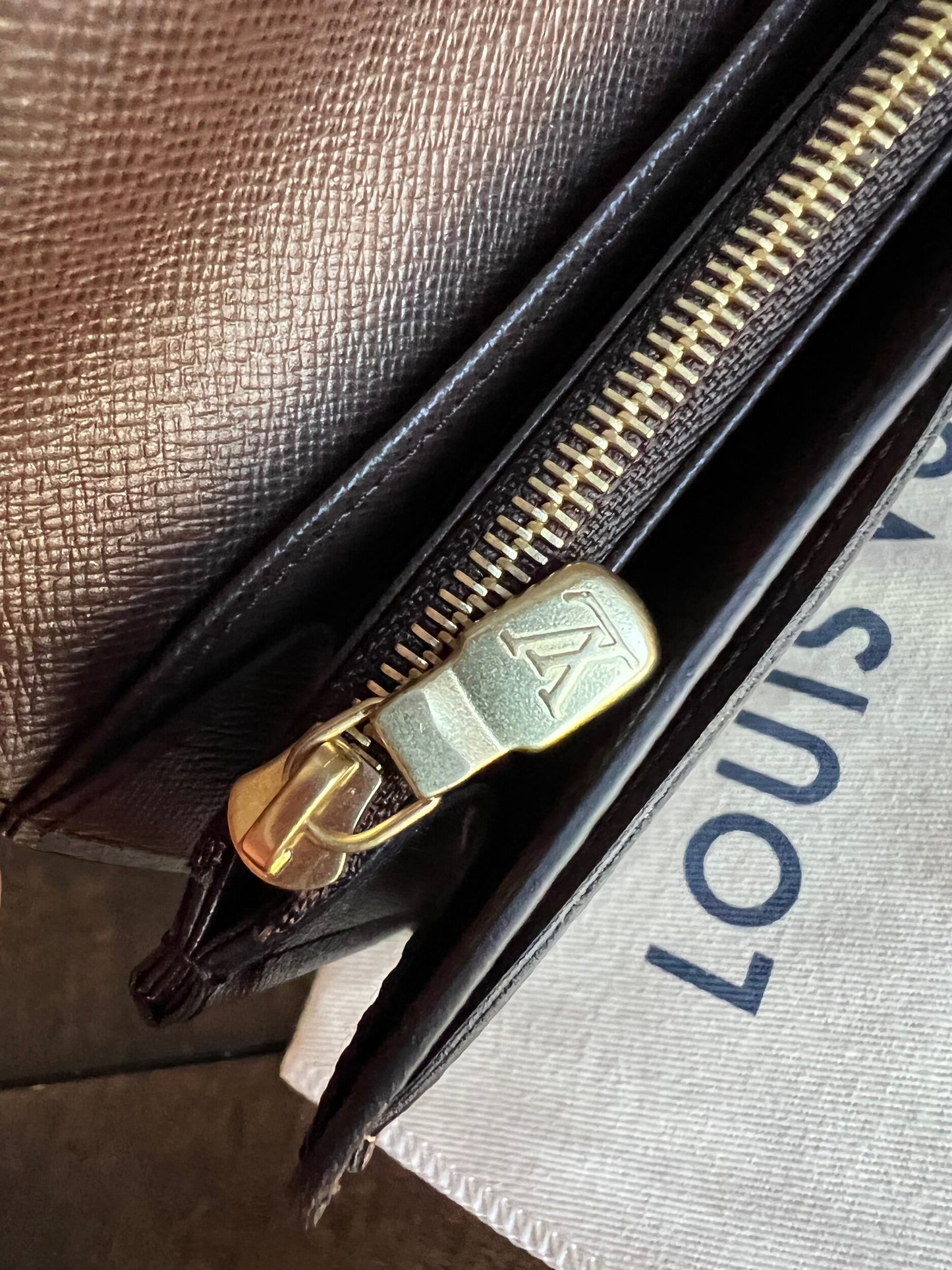 Sarah Wallet Damier Ebene Canvas