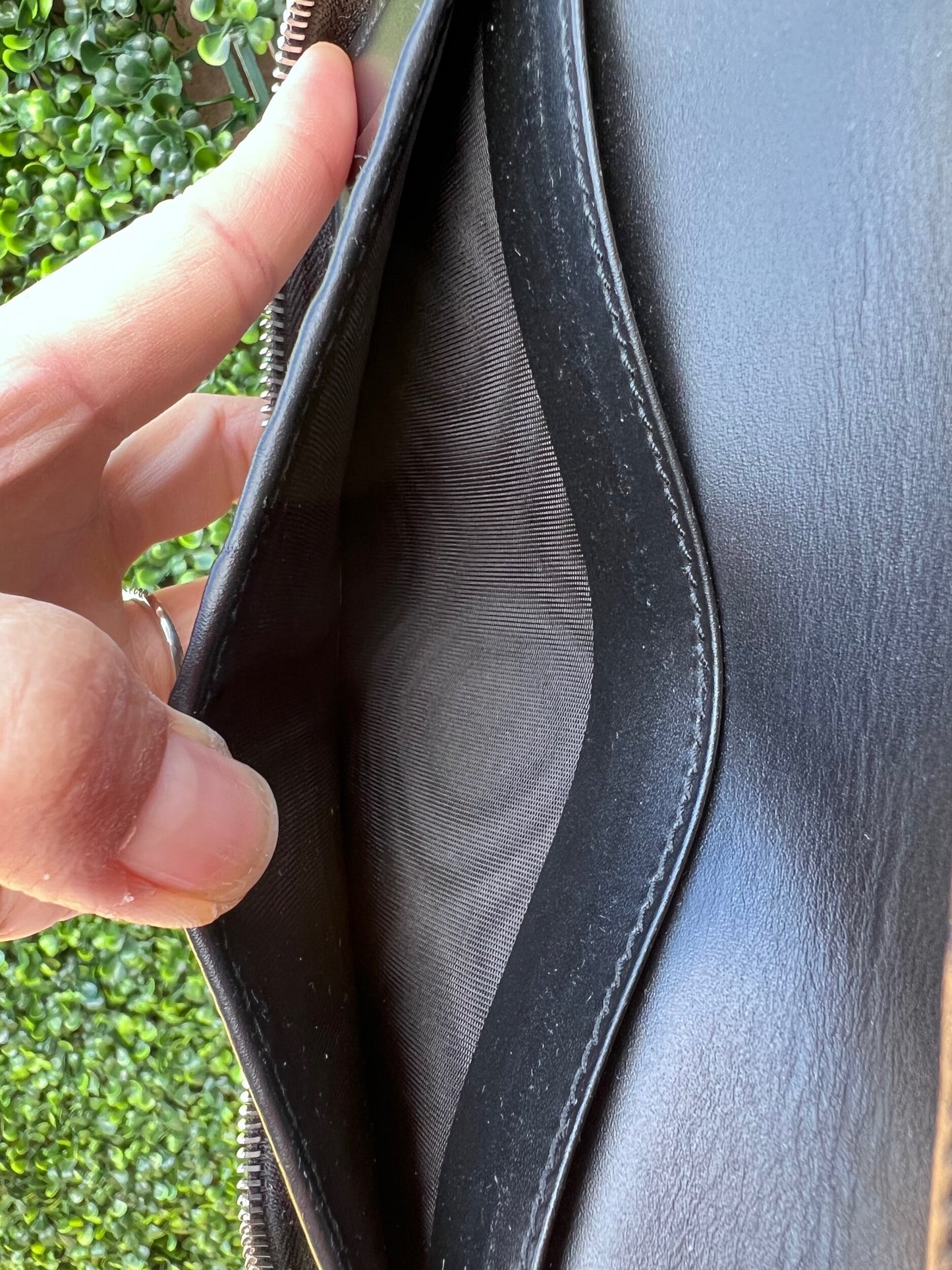 GG Web Zip Around Organizer Wallet Ssima Leather Black