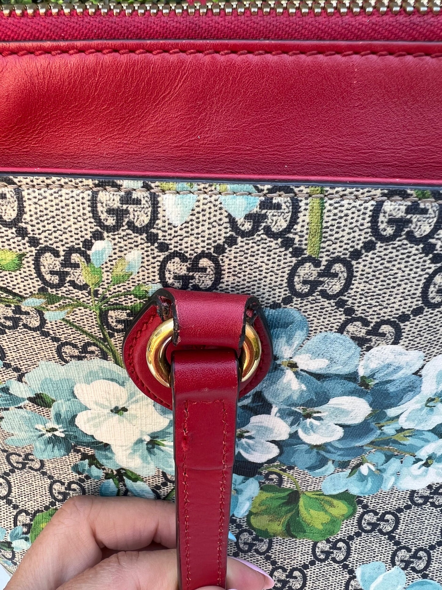 Authentic Preowned Gucci GG Supreme Coated Canvas Multicolor Blue Blooms Tote Bag