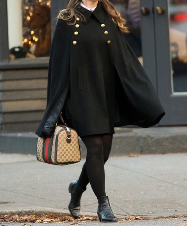 GG Vintage Web Medium Boston Bag Dark Brown