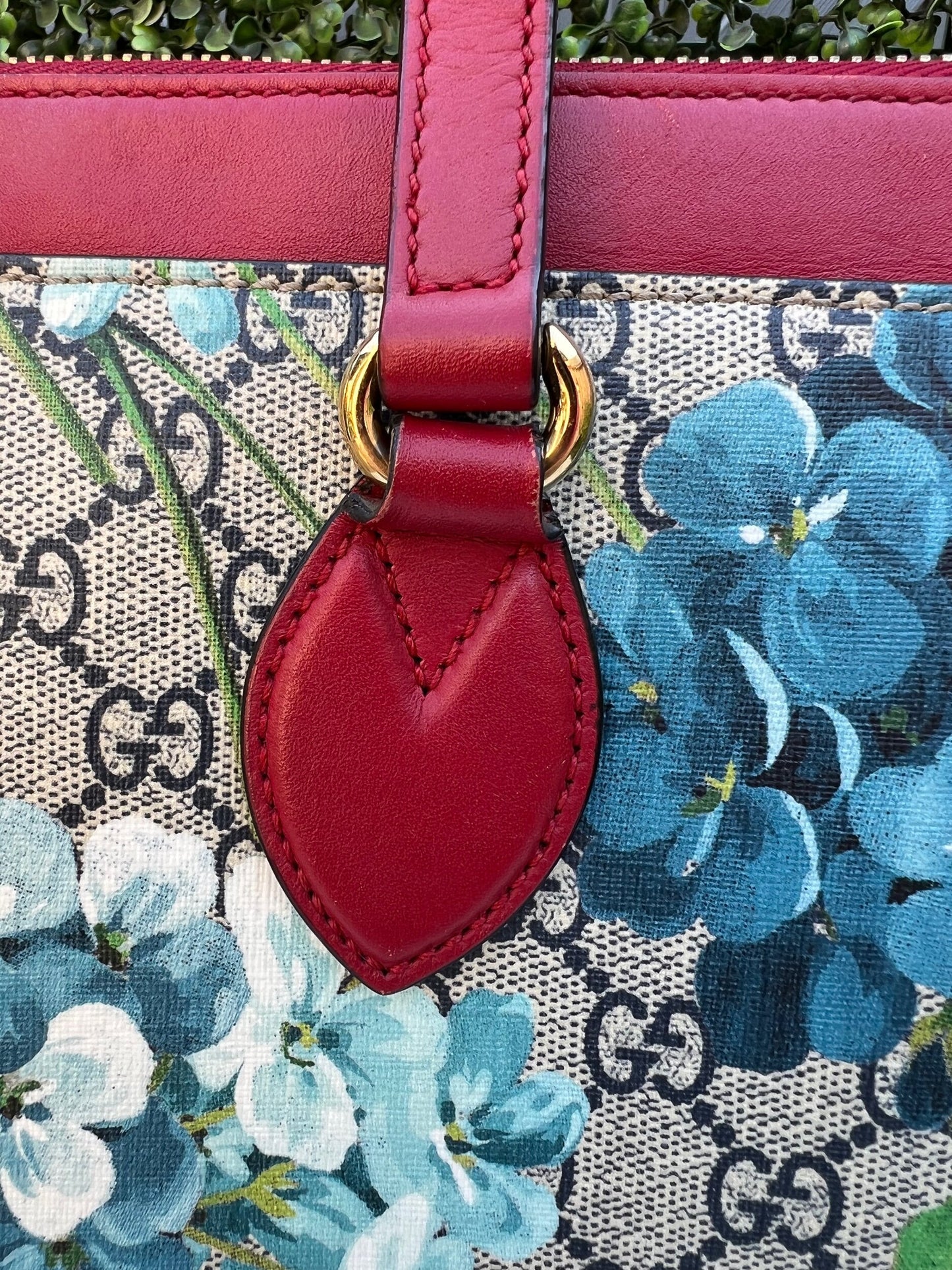 Authentic Preowned Gucci GG Supreme Coated Canvas Multicolor Blue Blooms Tote Bag