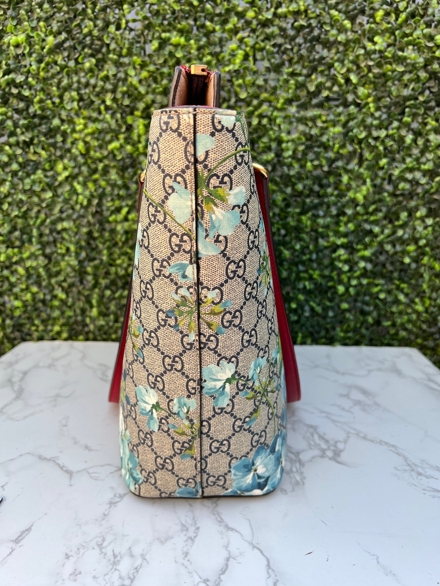 Authentic Preowned Gucci GG Supreme Coated Canvas Multicolor Blue Blooms Tote Bag