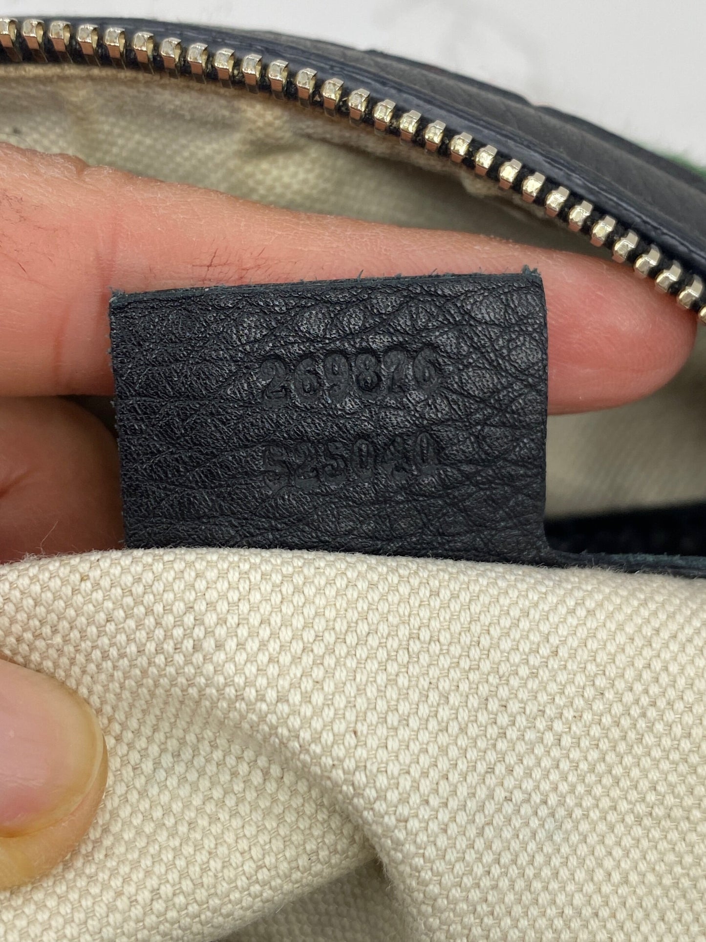 GUCCI Black Leather Vintage Web Small Boston with Removable Strap