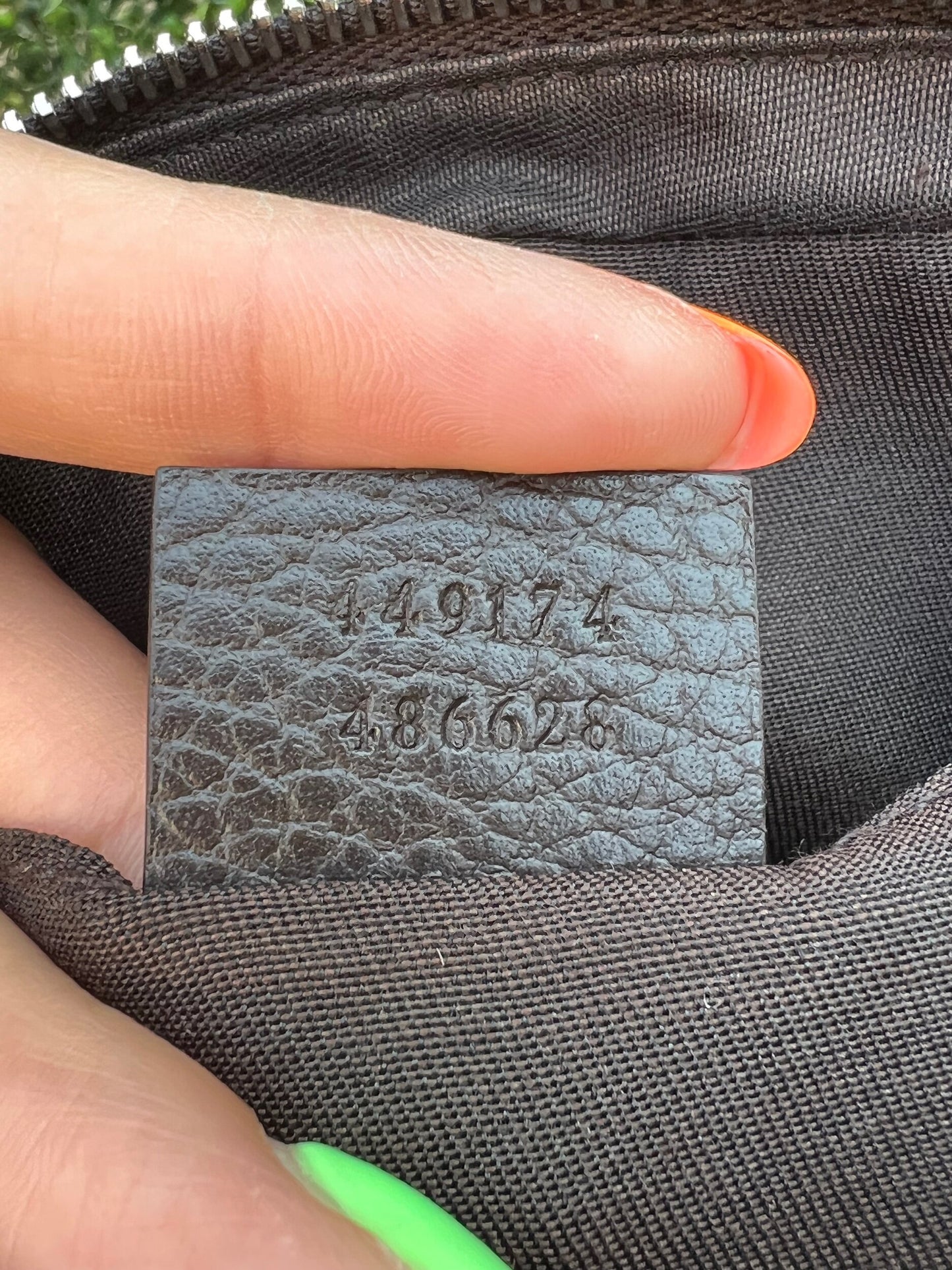 Authentic Preowned Gucci Canvas Monogram Belt Bag Dark Brown