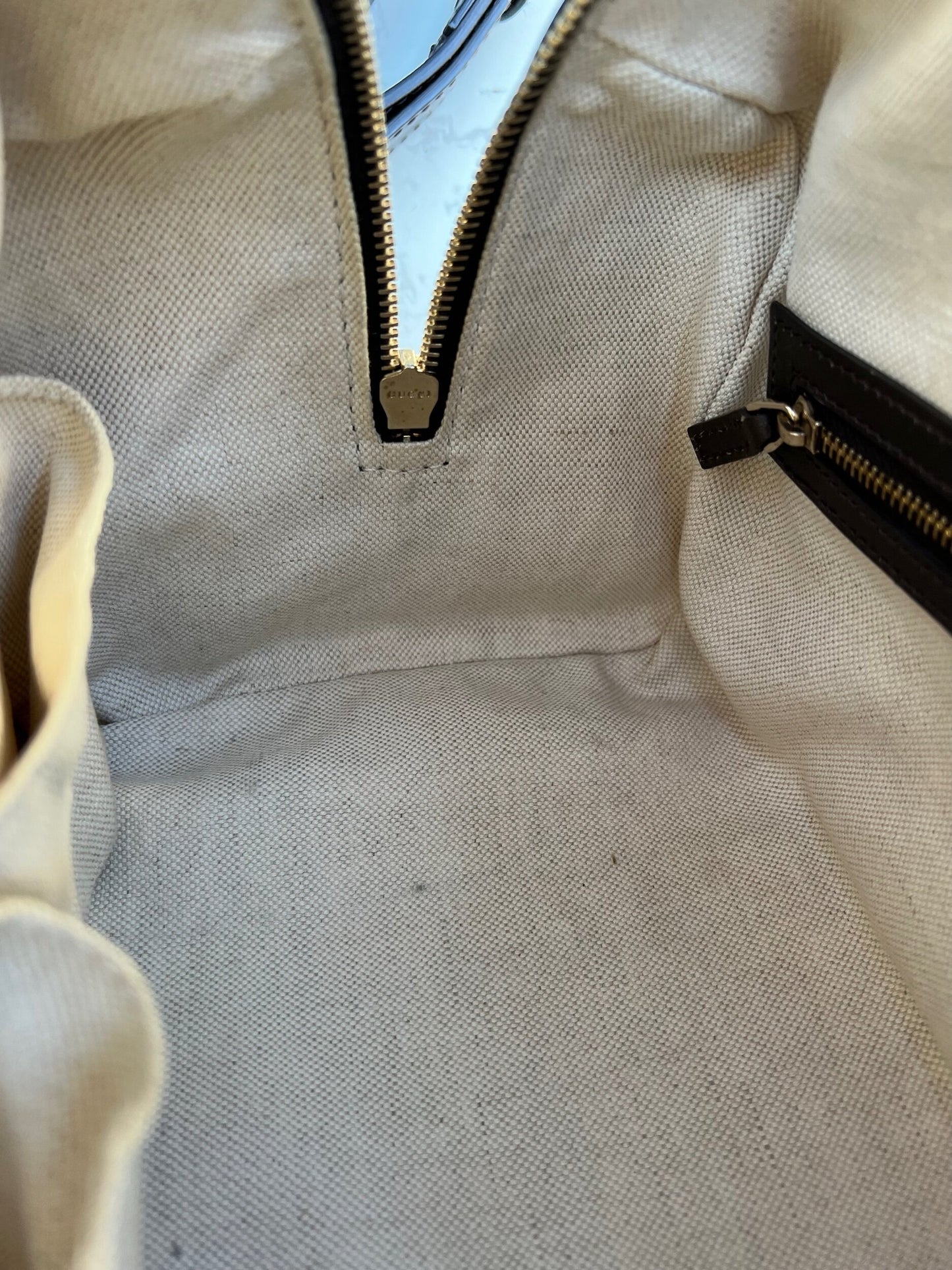 Authentic Preowned Vintage Web Original GG Small Boston Bag Dark Brown