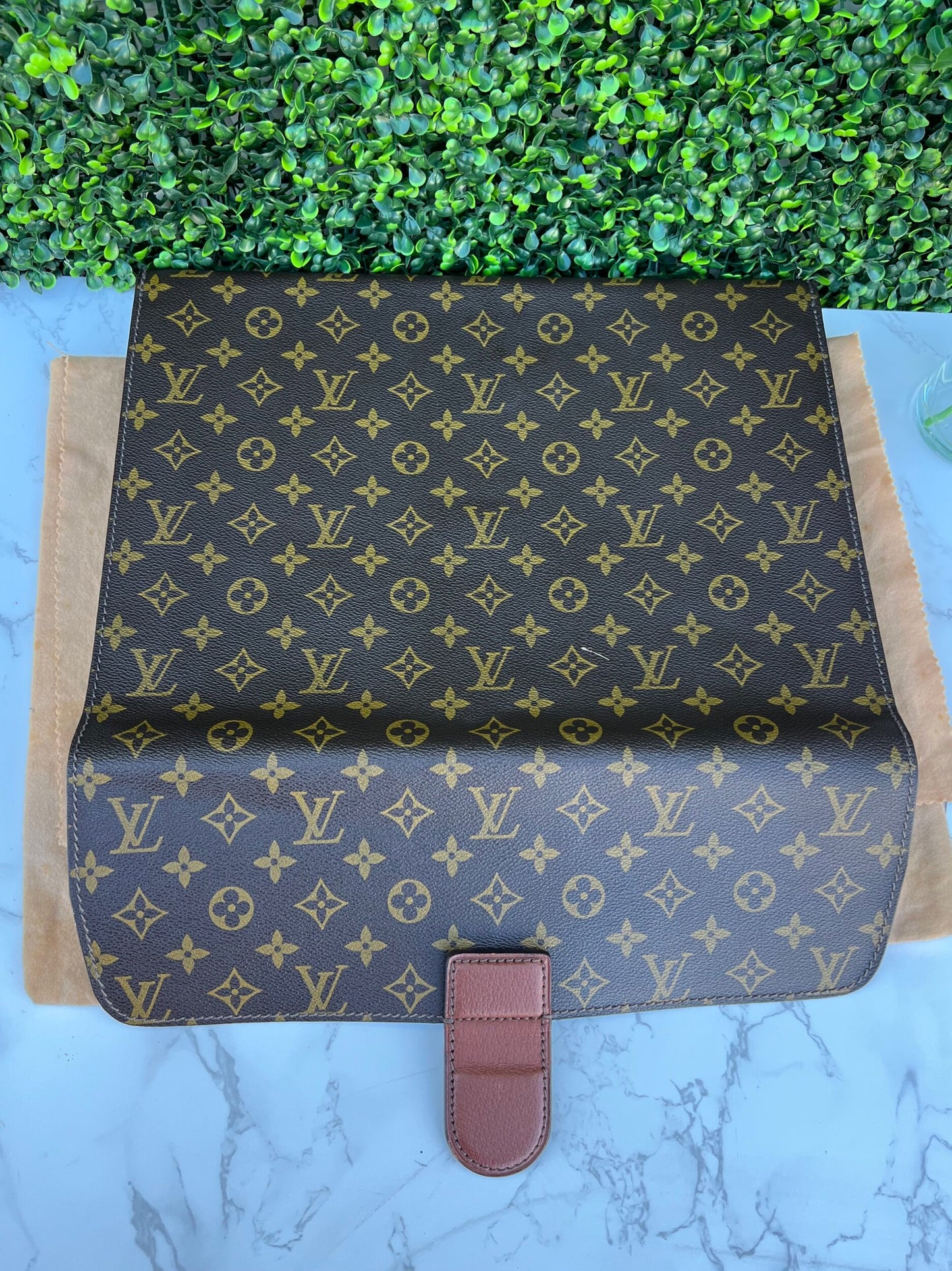 Vintage Monogram Ministre Document Holder