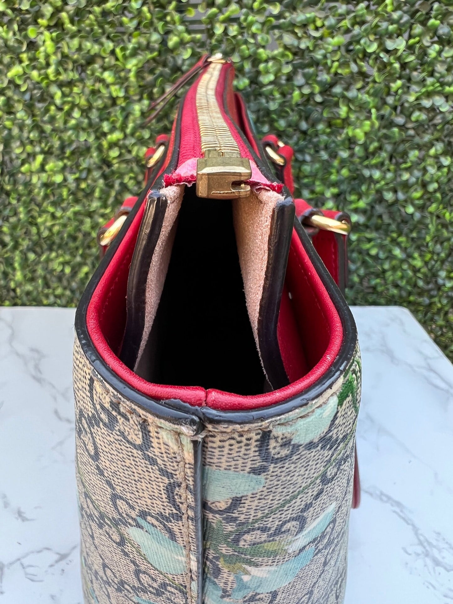 Authentic Preowned Gucci GG Supreme Coated Canvas Multicolor Blue Blooms Tote Bag