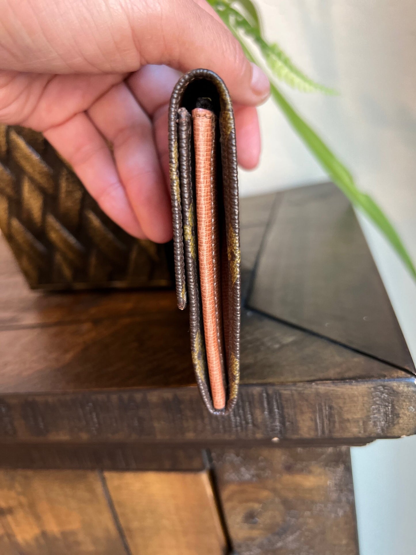 Vintage Envelope Flap Wallet Monogram