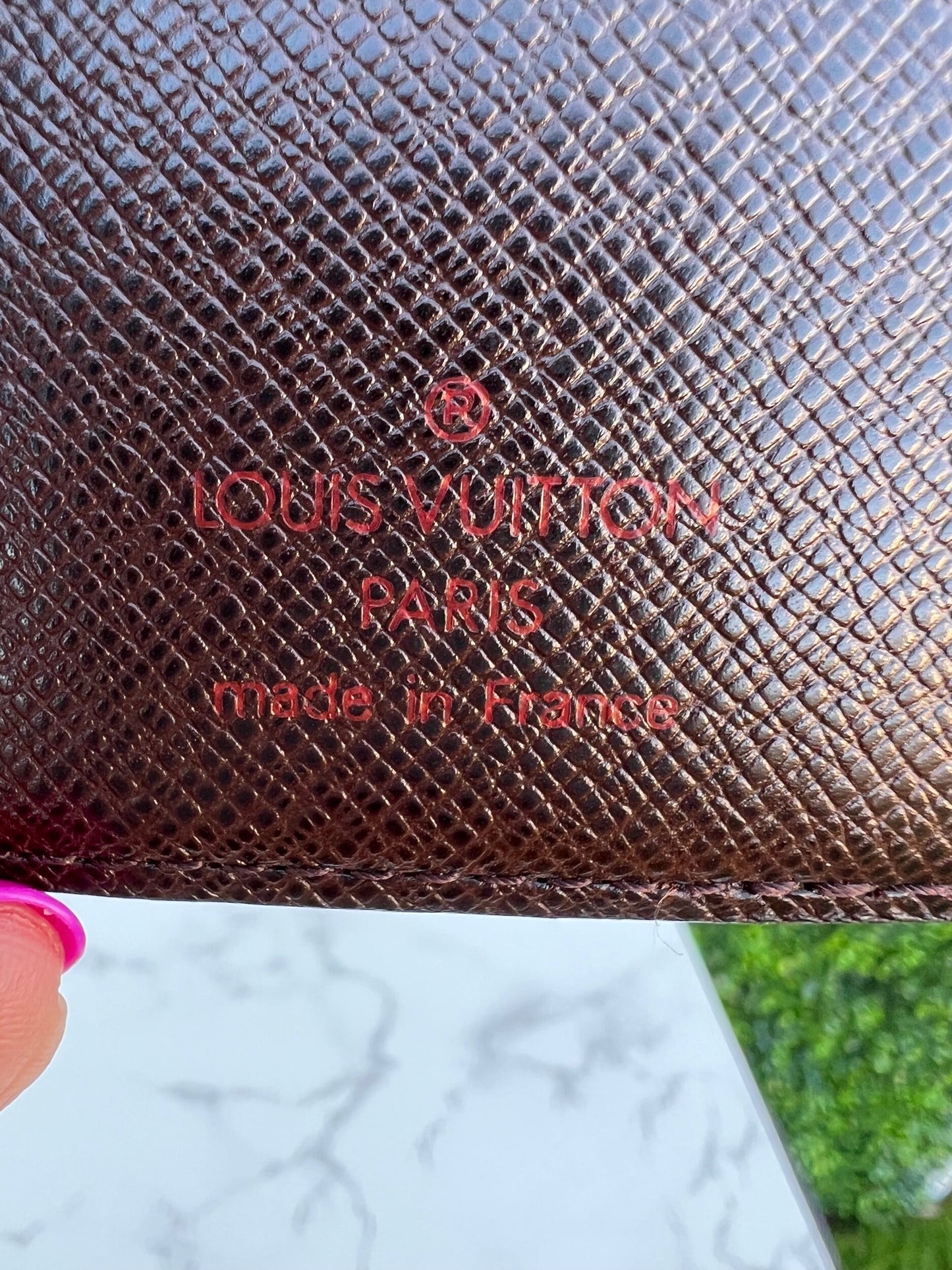 Damier Ebene Checkbook Credit Card and Currency Wallet
