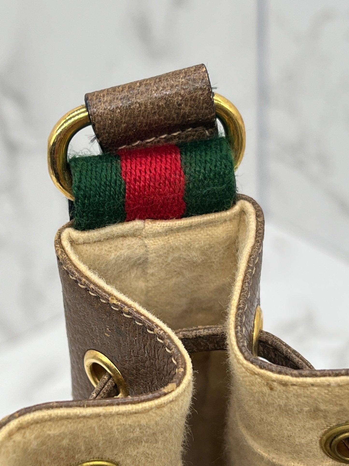 GG Vintage Ophidia Drawstring Bucket Bag