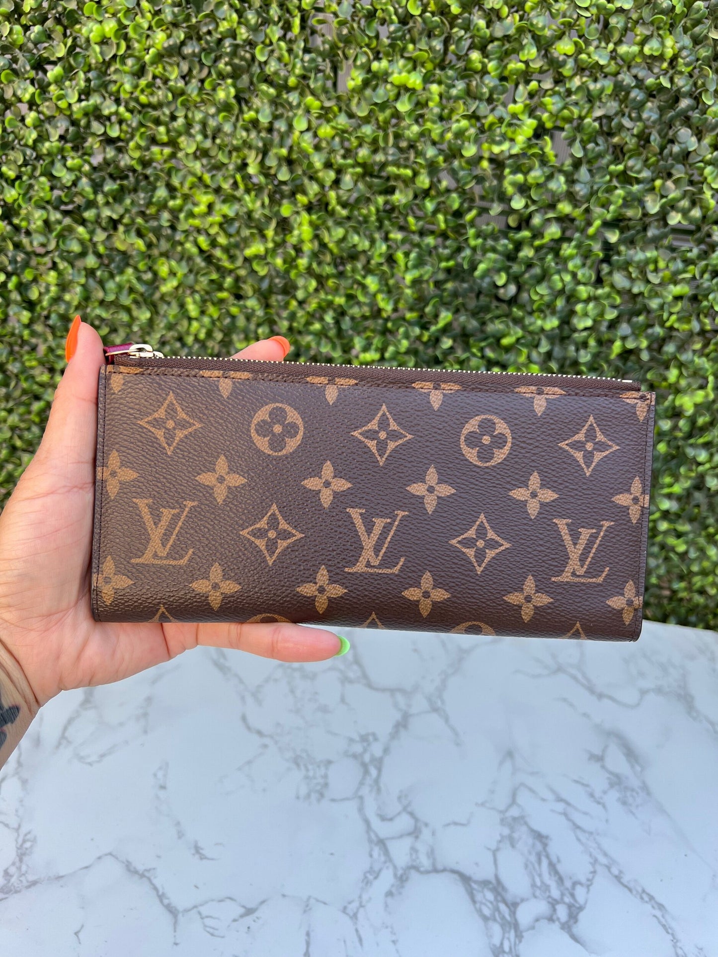 Authentic Preowned Louis Vuitton Adele Monogram Canvas Wallet Fuchsia