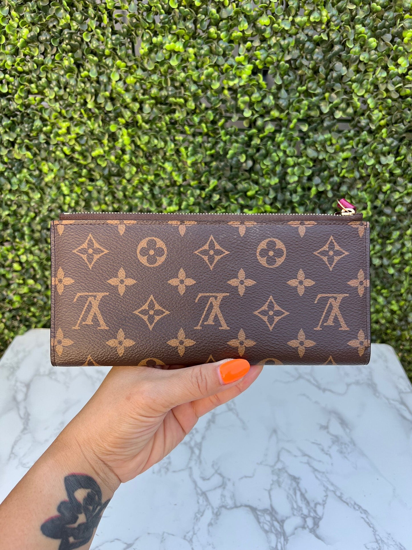 Authentic Preowned Louis Vuitton Adele Monogram Canvas Wallet Fuchsia