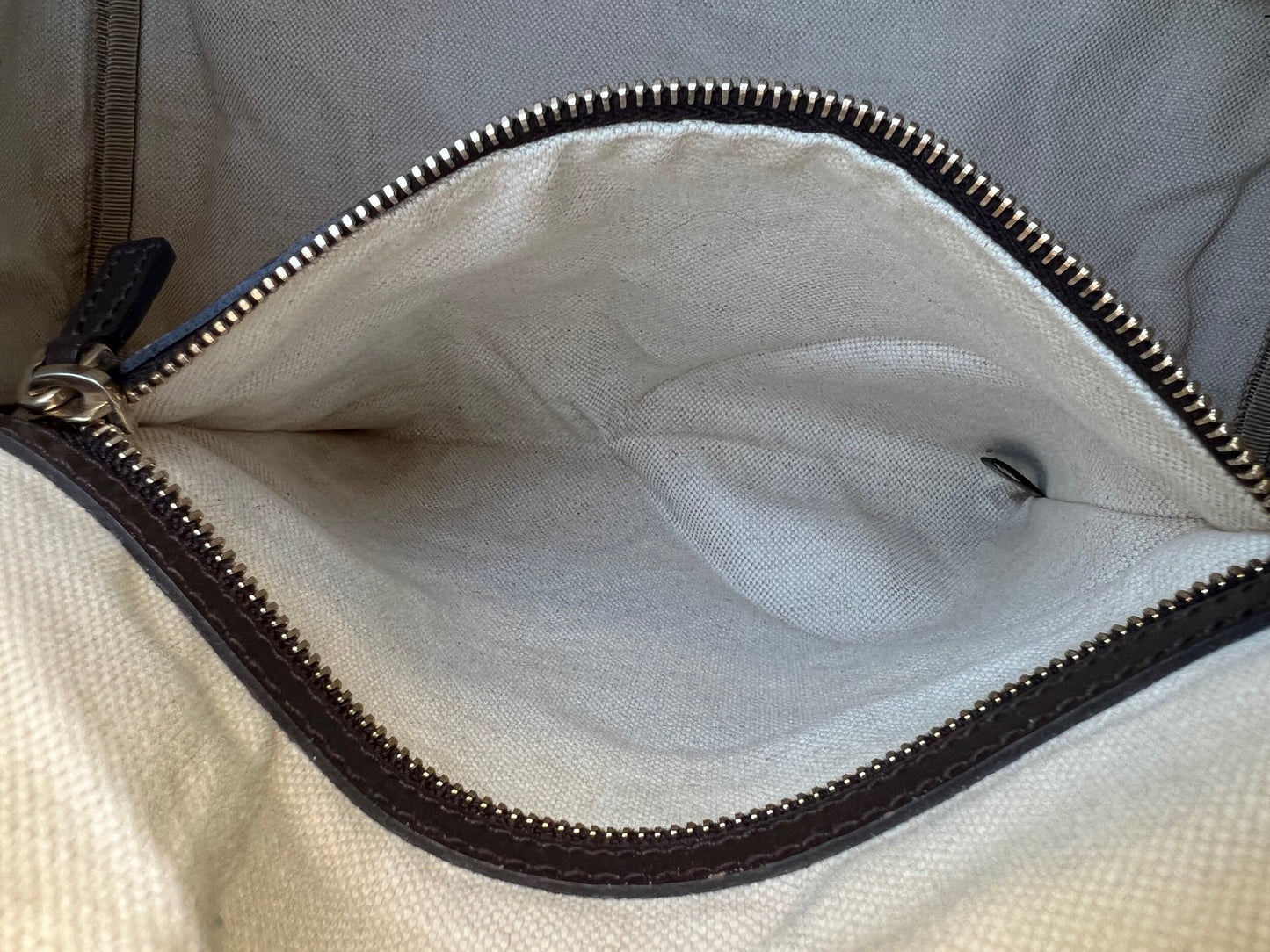 Authentic Preowned Vintage Dark Brown GG Boston Bag with Vintage Web